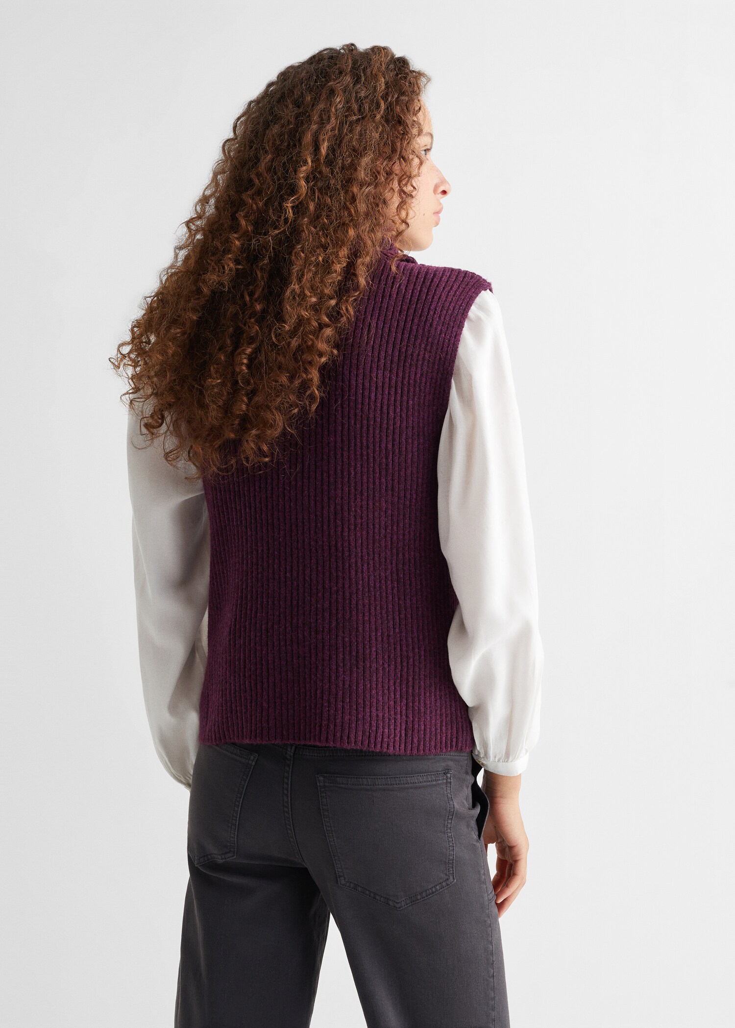 Chunky-knit gilet - Achterkant van het artikel