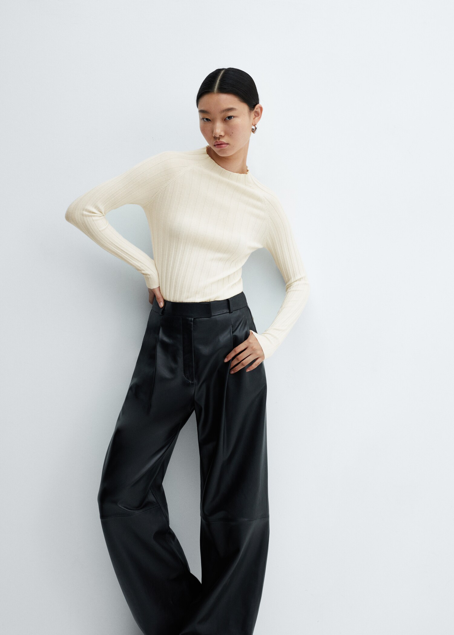 Perkins-neck rib-knit  sweater - Details of the article 2