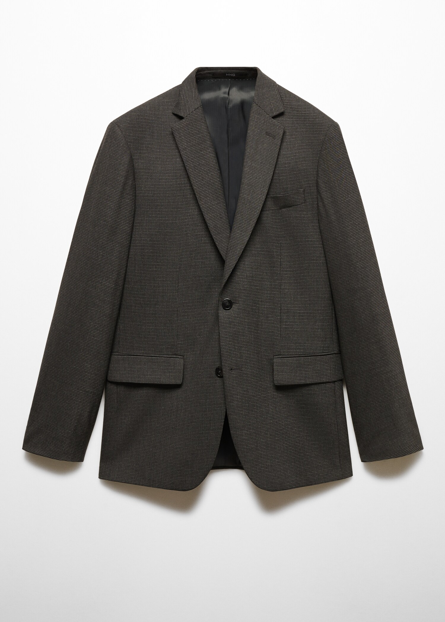 Dar kesim kazayağı yünlü blazer ceket - Modelsiz ürün