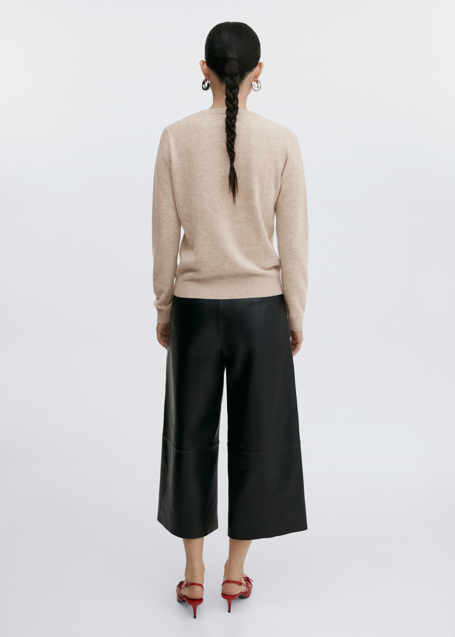 Pull-over 100 % cachemire col rond - Verso de l’article