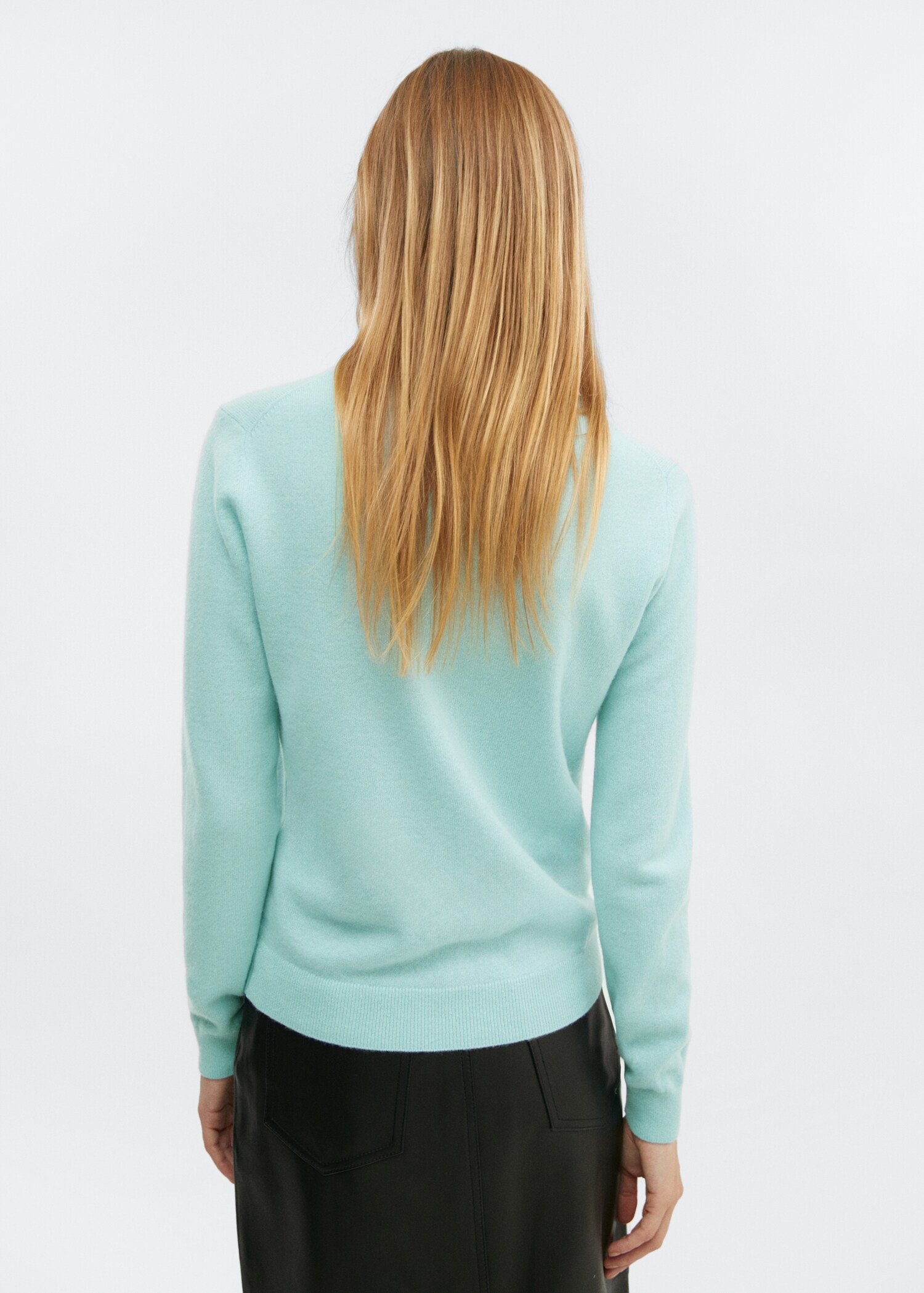 Pull-over 100 % cachemire col rond - Verso de l’article