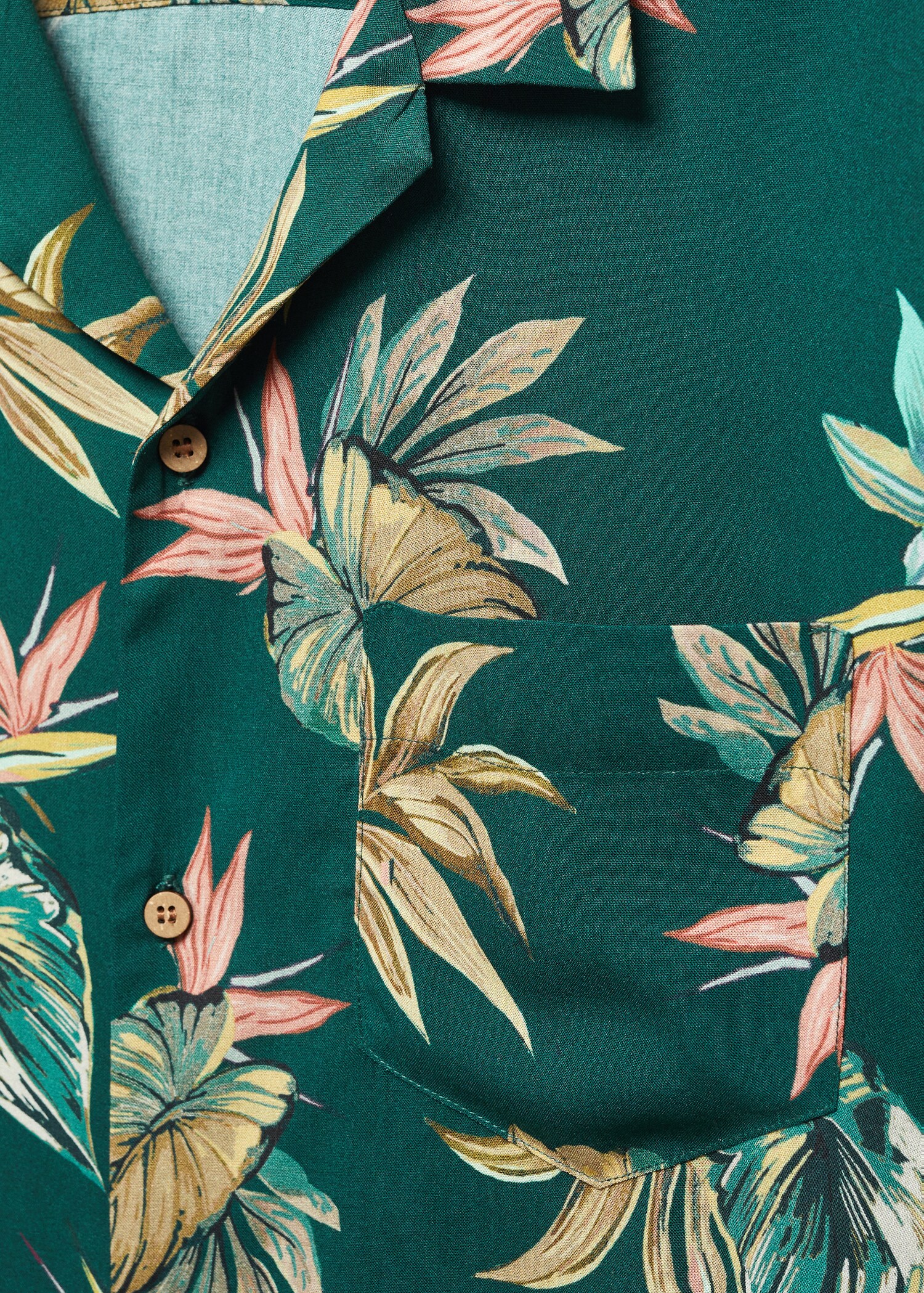 Camisa regular fit estampado hawaiano - Detalle del artículo 8