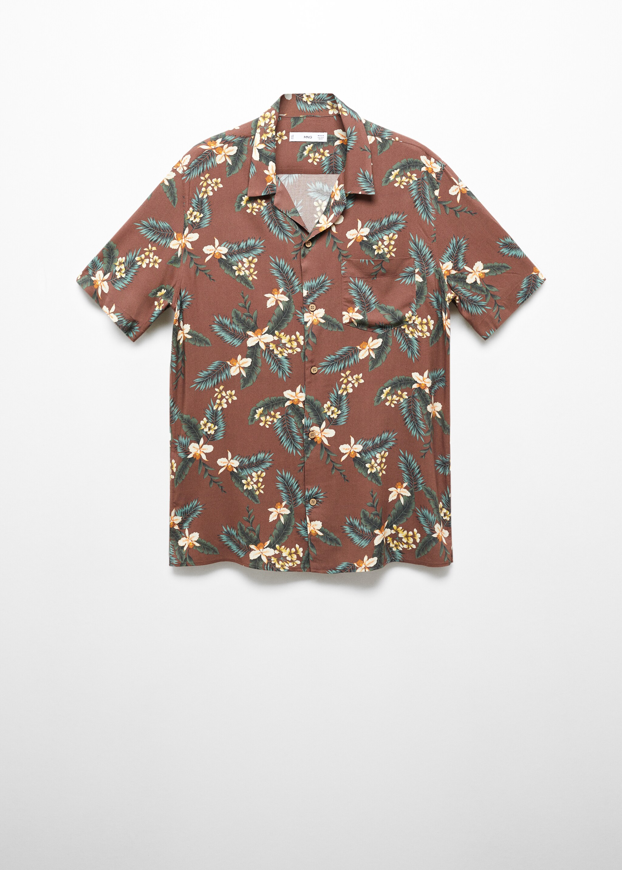 Рубашка regular fit с гавайским принтом - Изделие без модели