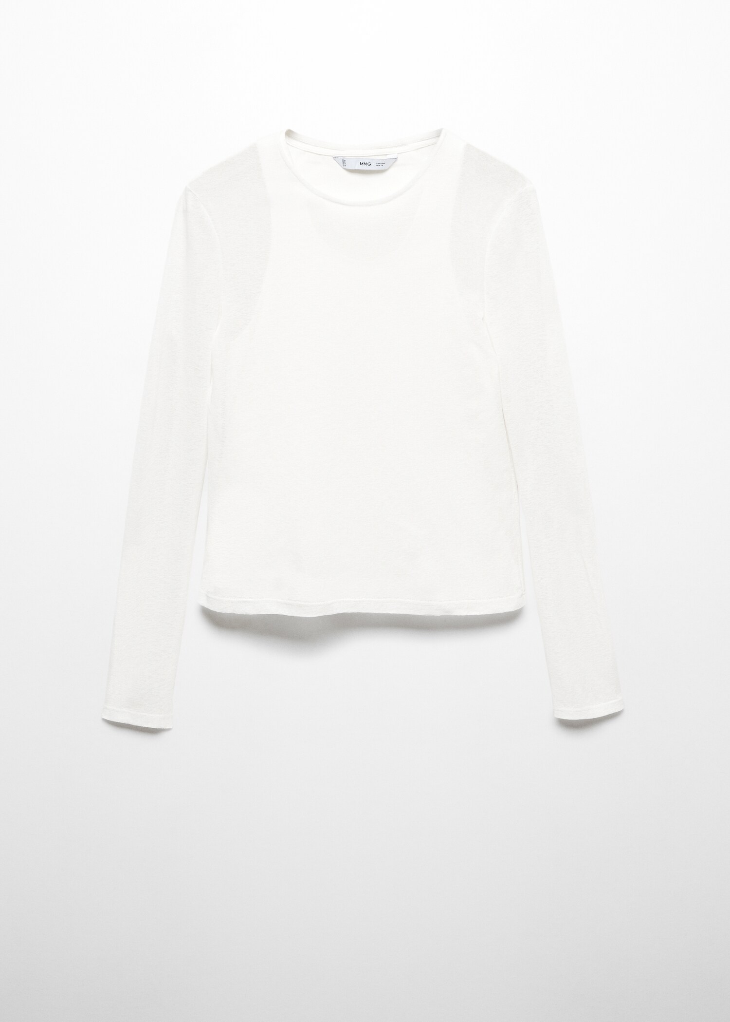 Contrasting cotton-blend T-shirt - Article without model