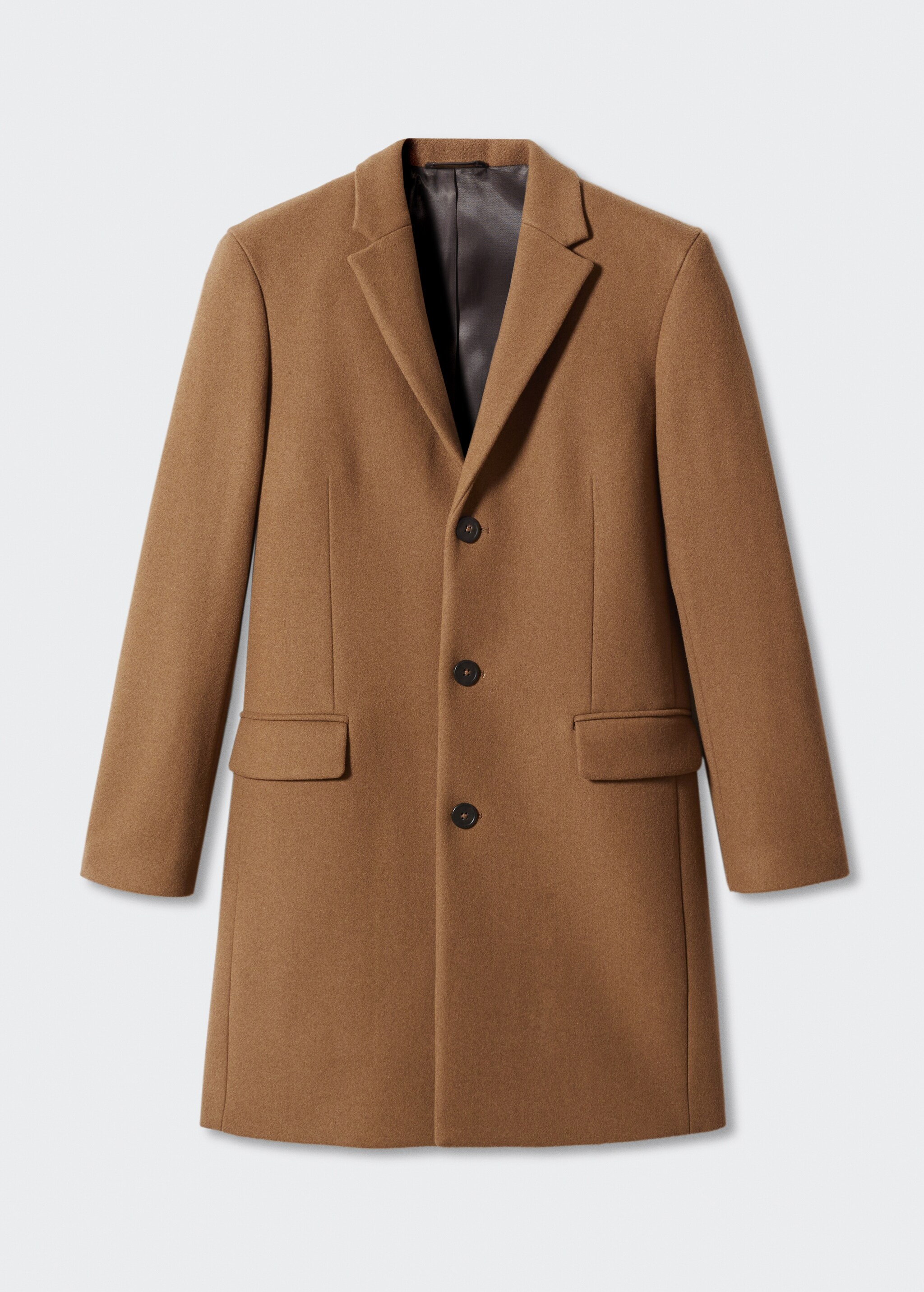 Длинное пальто из переработанной шерсти - Изделие без модели