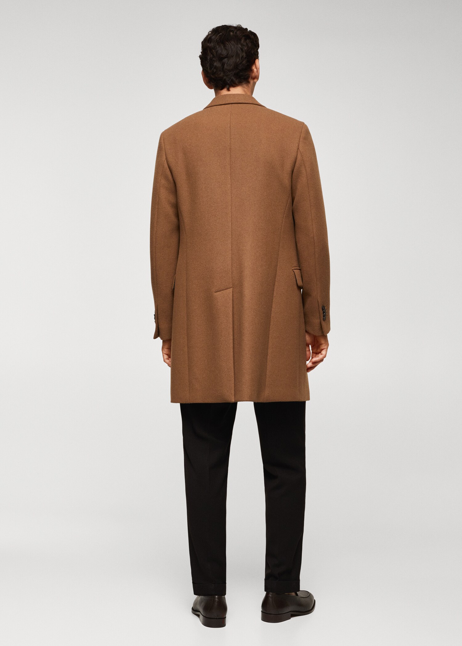 Manteau long laine recyclée - Verso de l’article