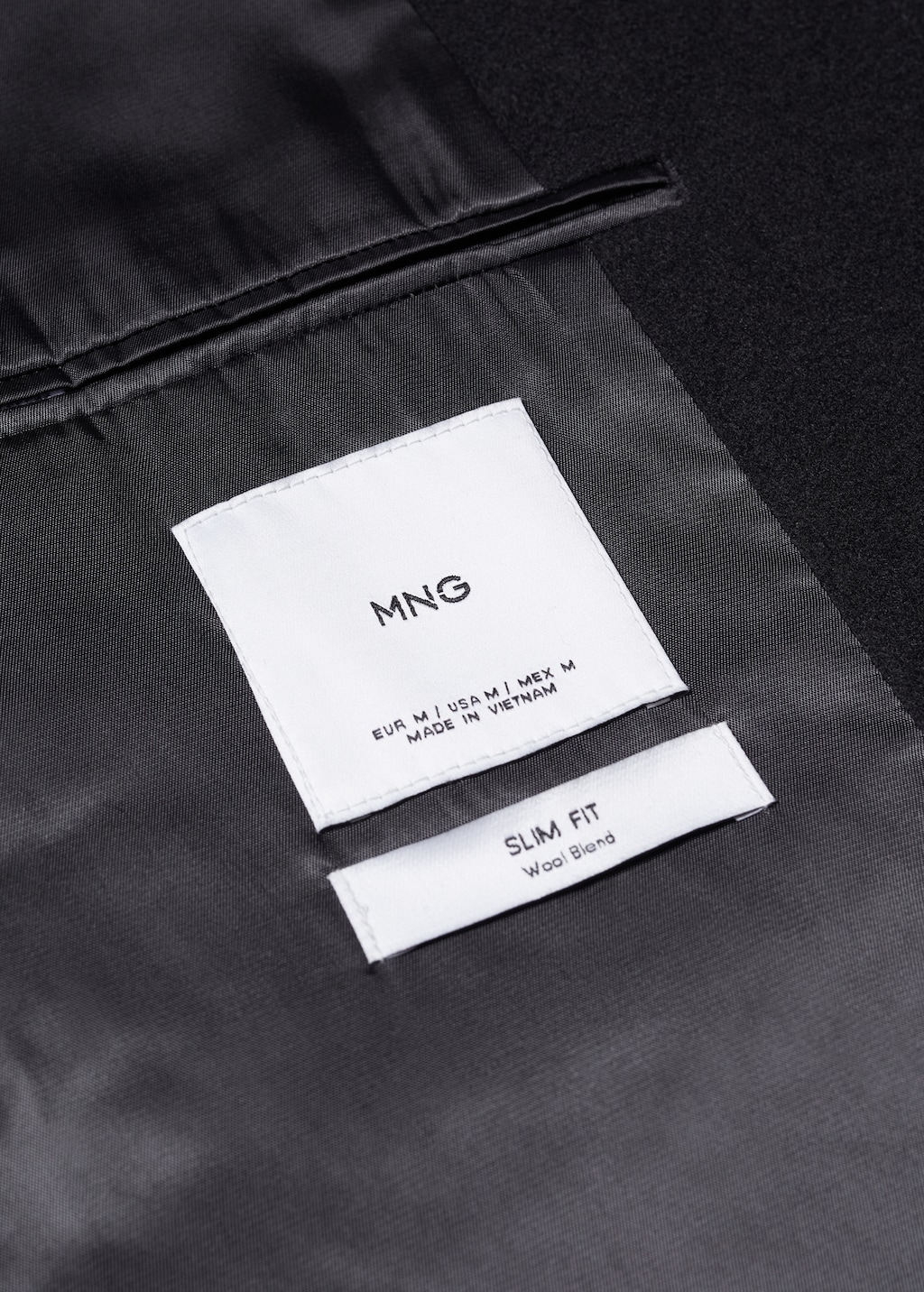 Wool funnel neck coat