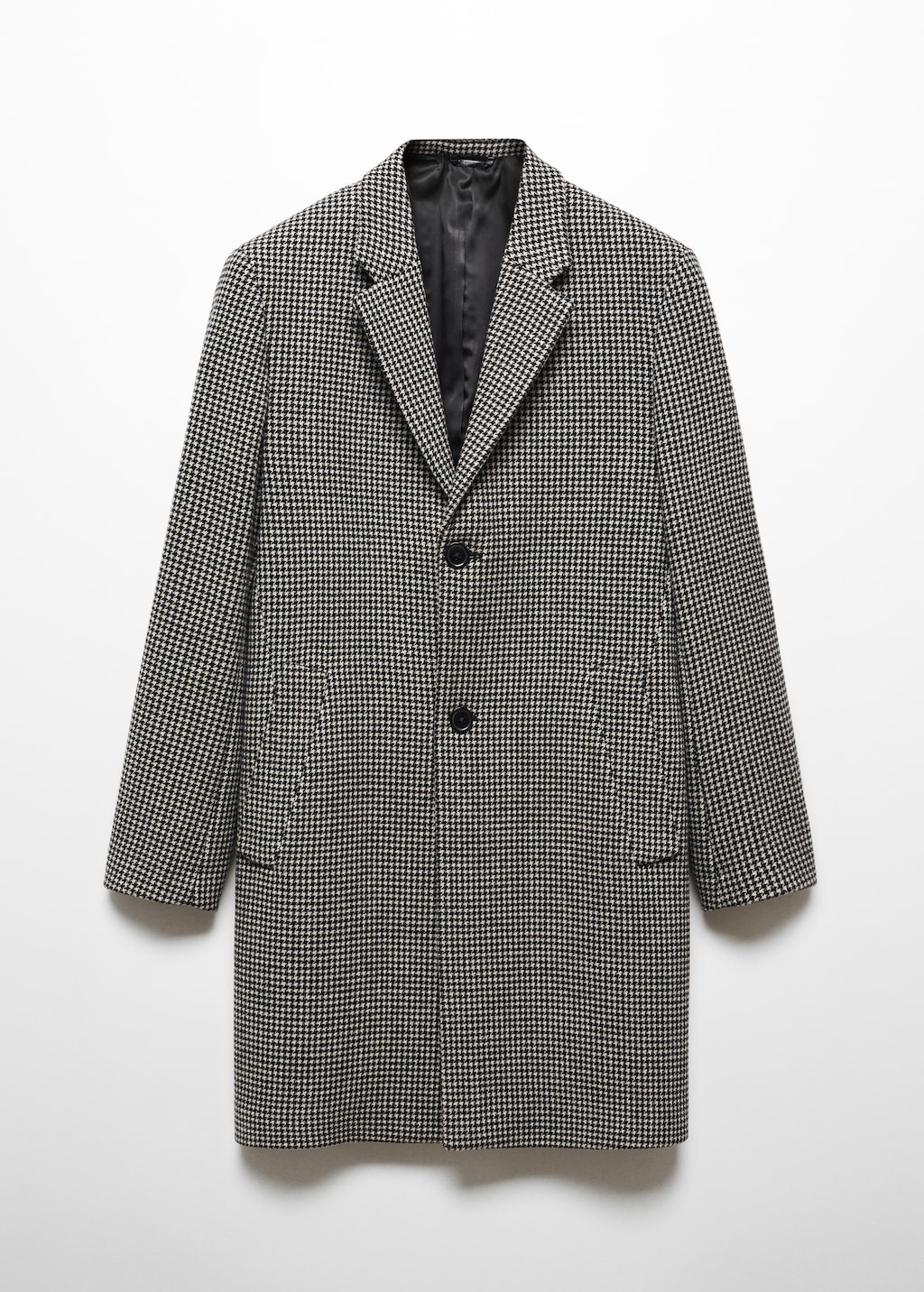 Houndstooth wool blend coat Men MANGO Georgia