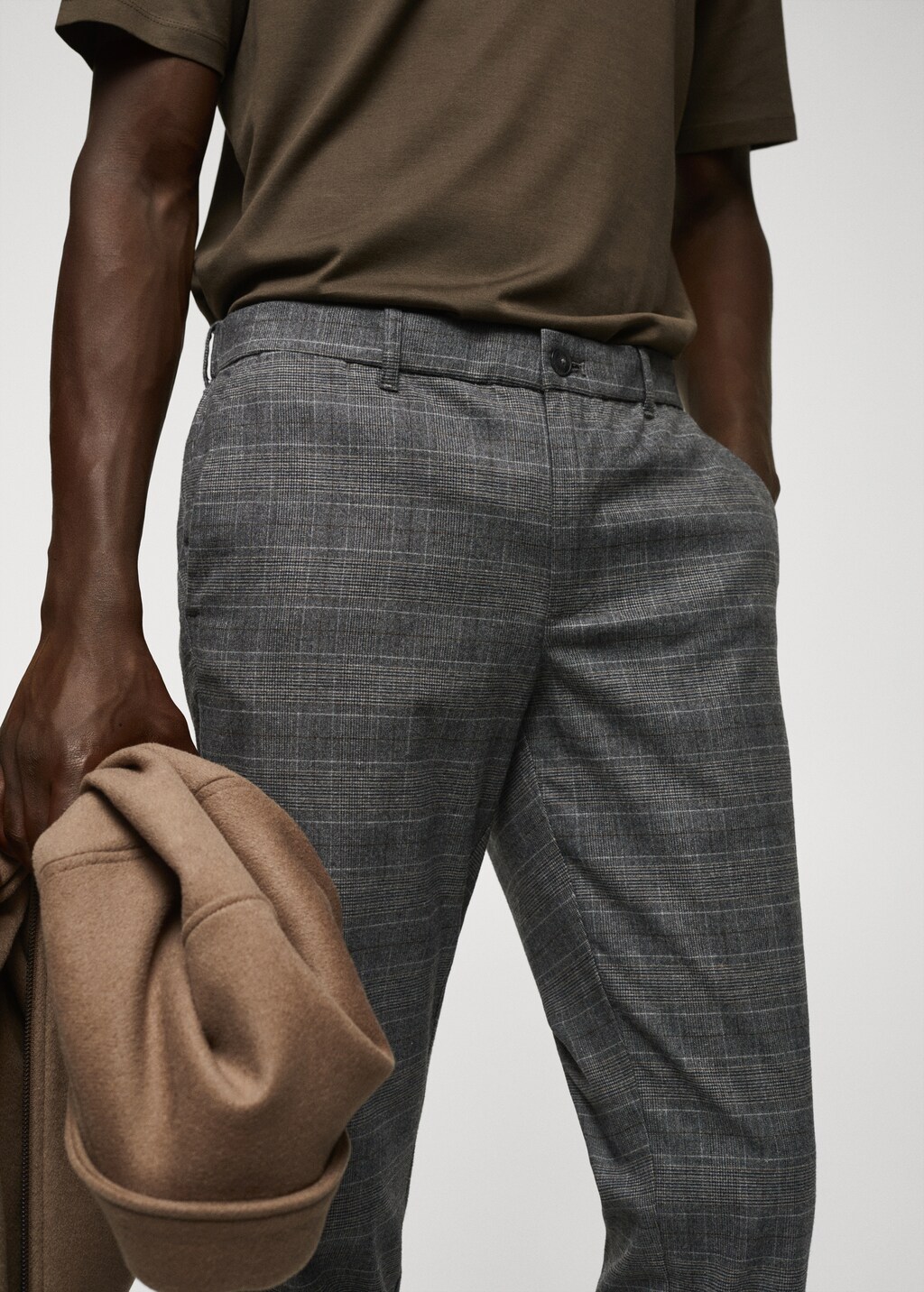 Pantalon slim carreaux homme hotsell