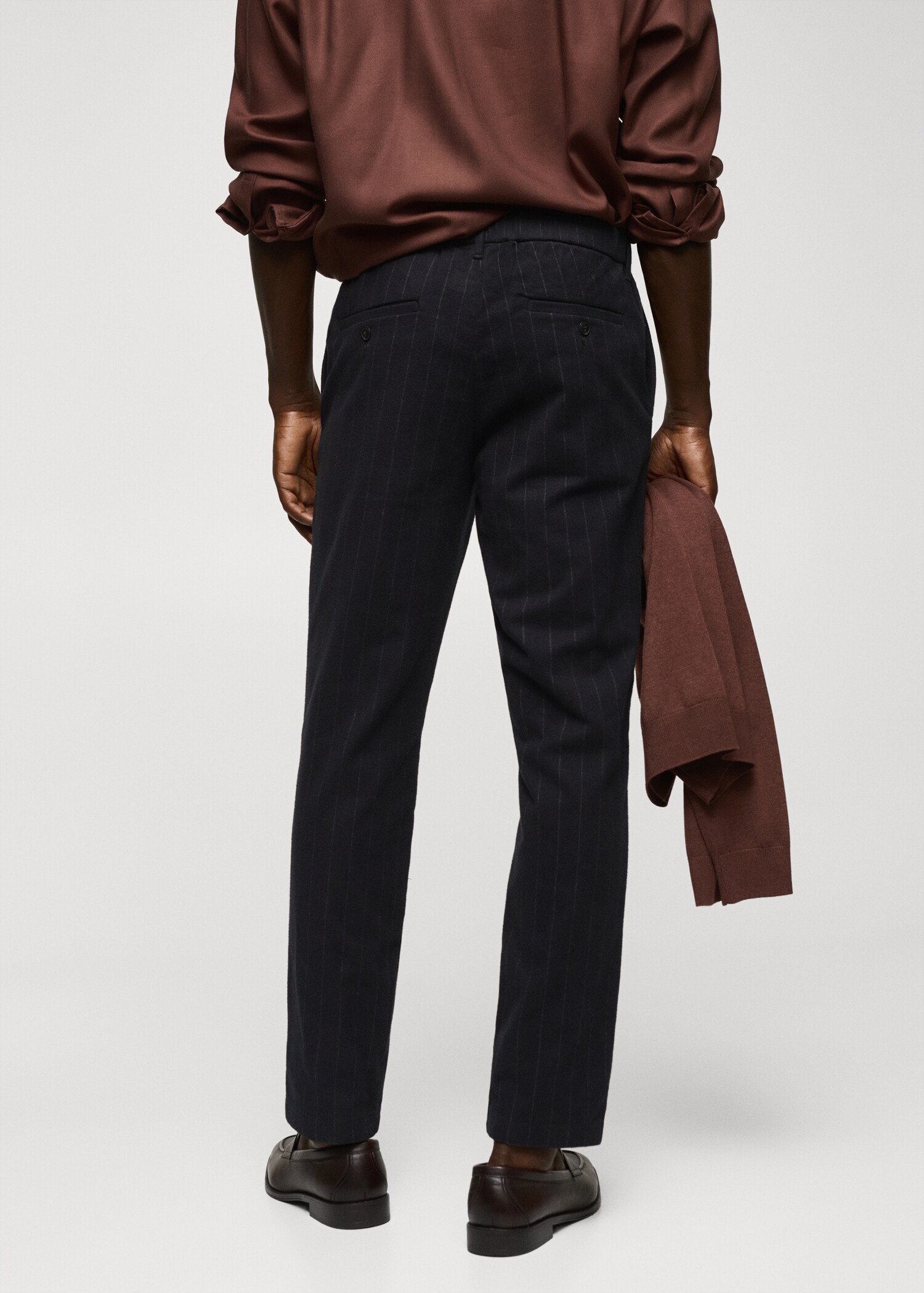 Pantalón slim fit algodón raya diplomática - Reverso del artículo