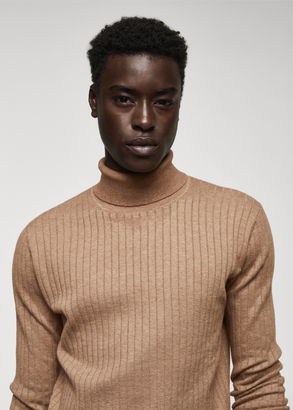 Pull col roulé cotelé homme hotsell