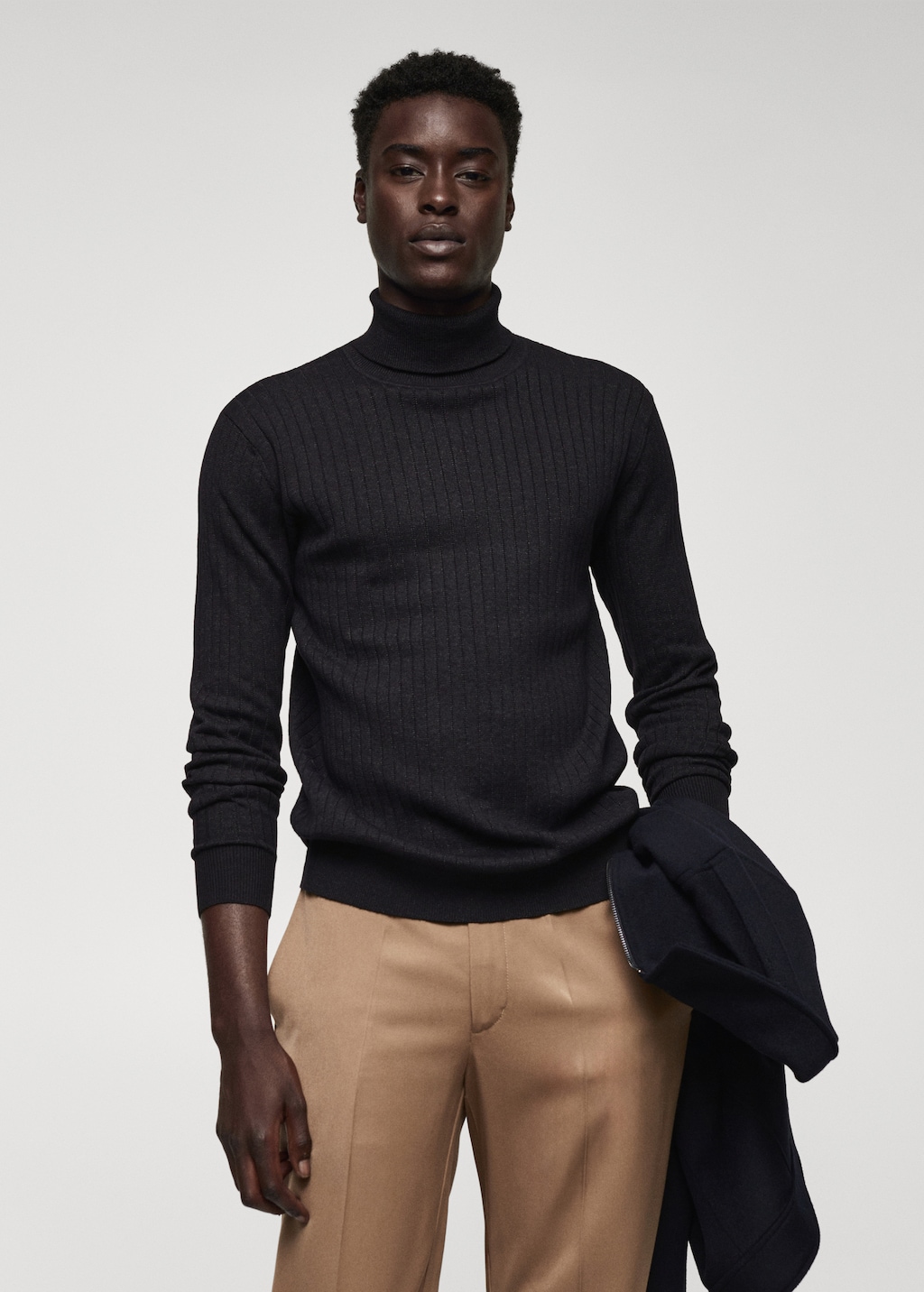 Pull over cotele col roule Homme MANGO Nouvelle Caledonie