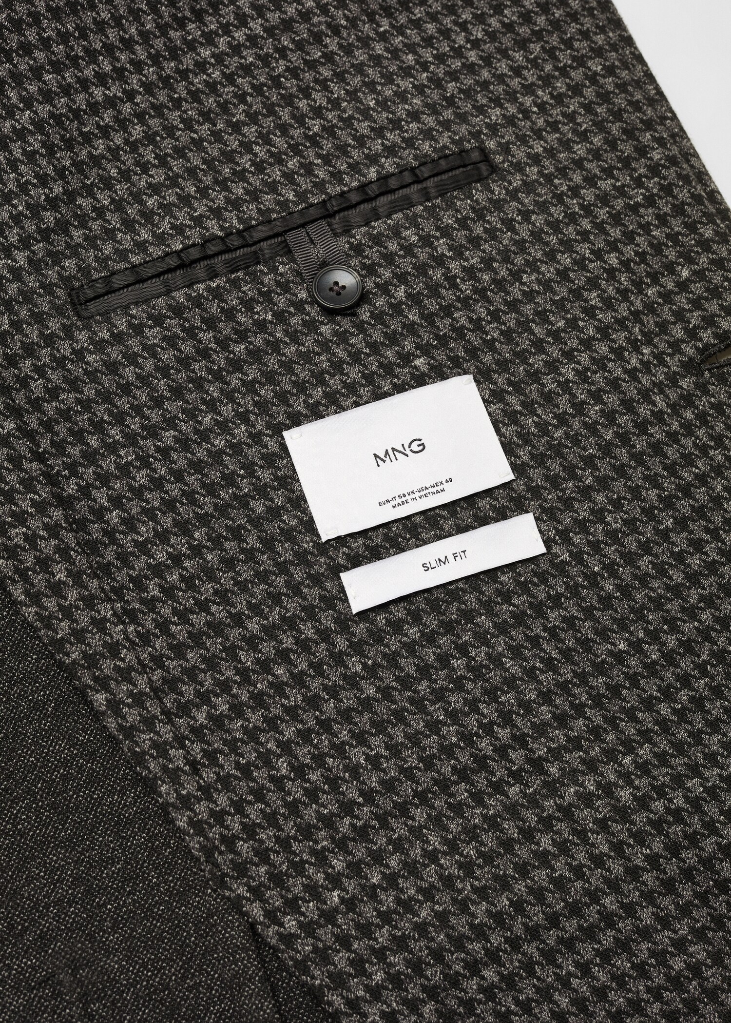 Slim-fit micro-houndstooth blazer - Details of the article 8