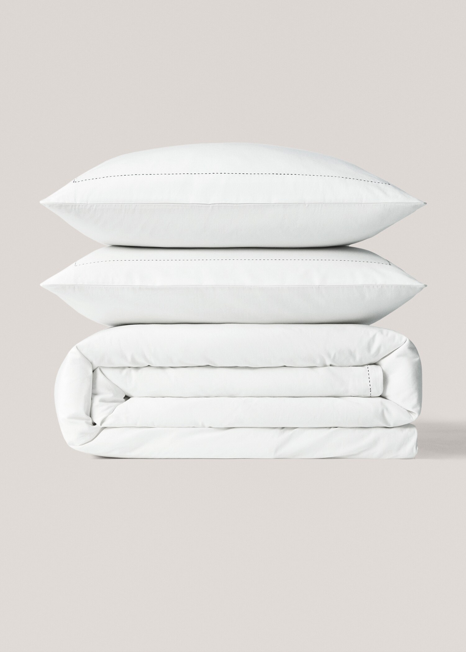 Housse de couette 100 % coton détail surpiqûre Lit 150/160 cm - Article sans modèle