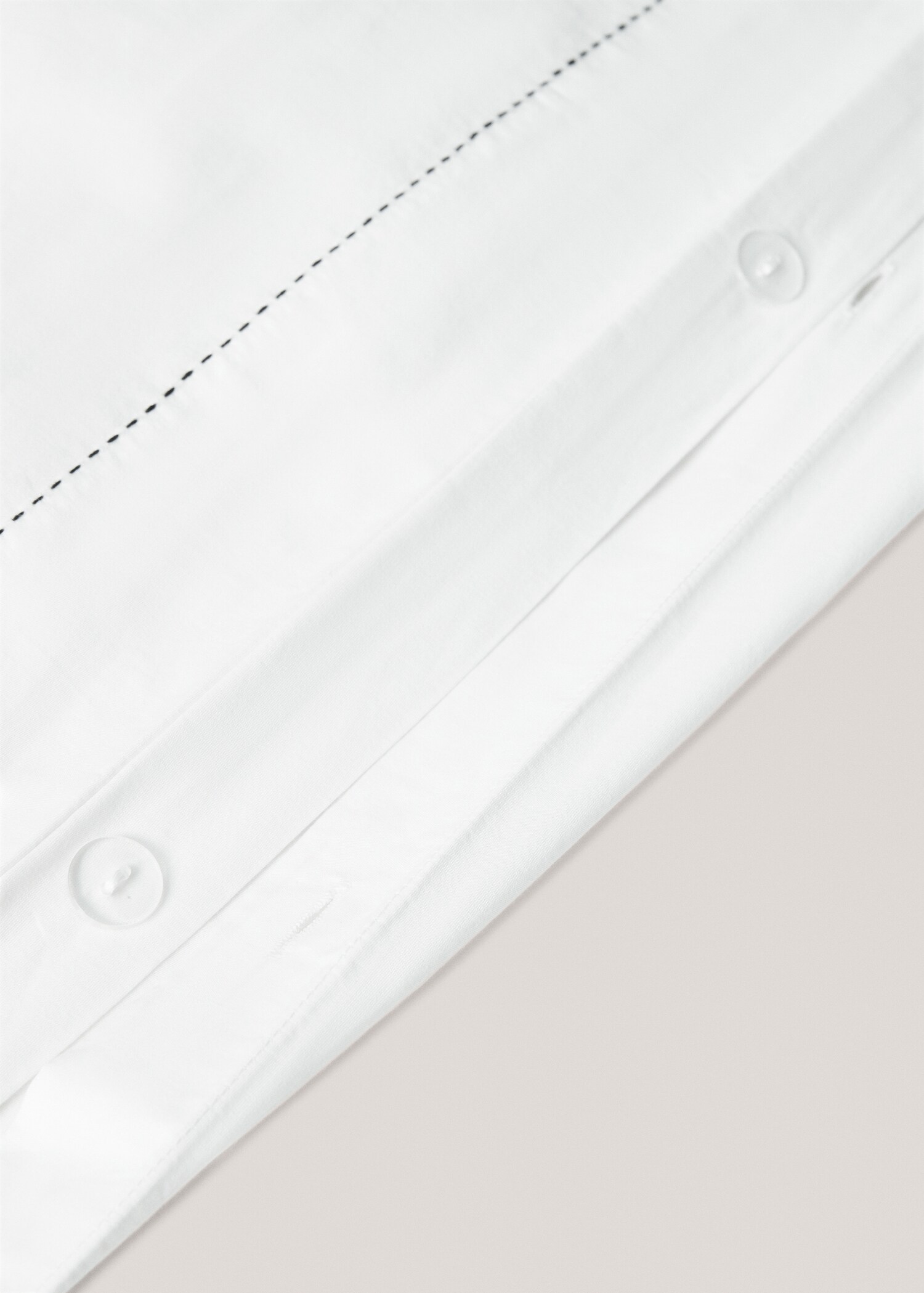 Housse de couette 100 % coton détail surpiqûre Lit 150/160 cm - Détail de l'article 1
