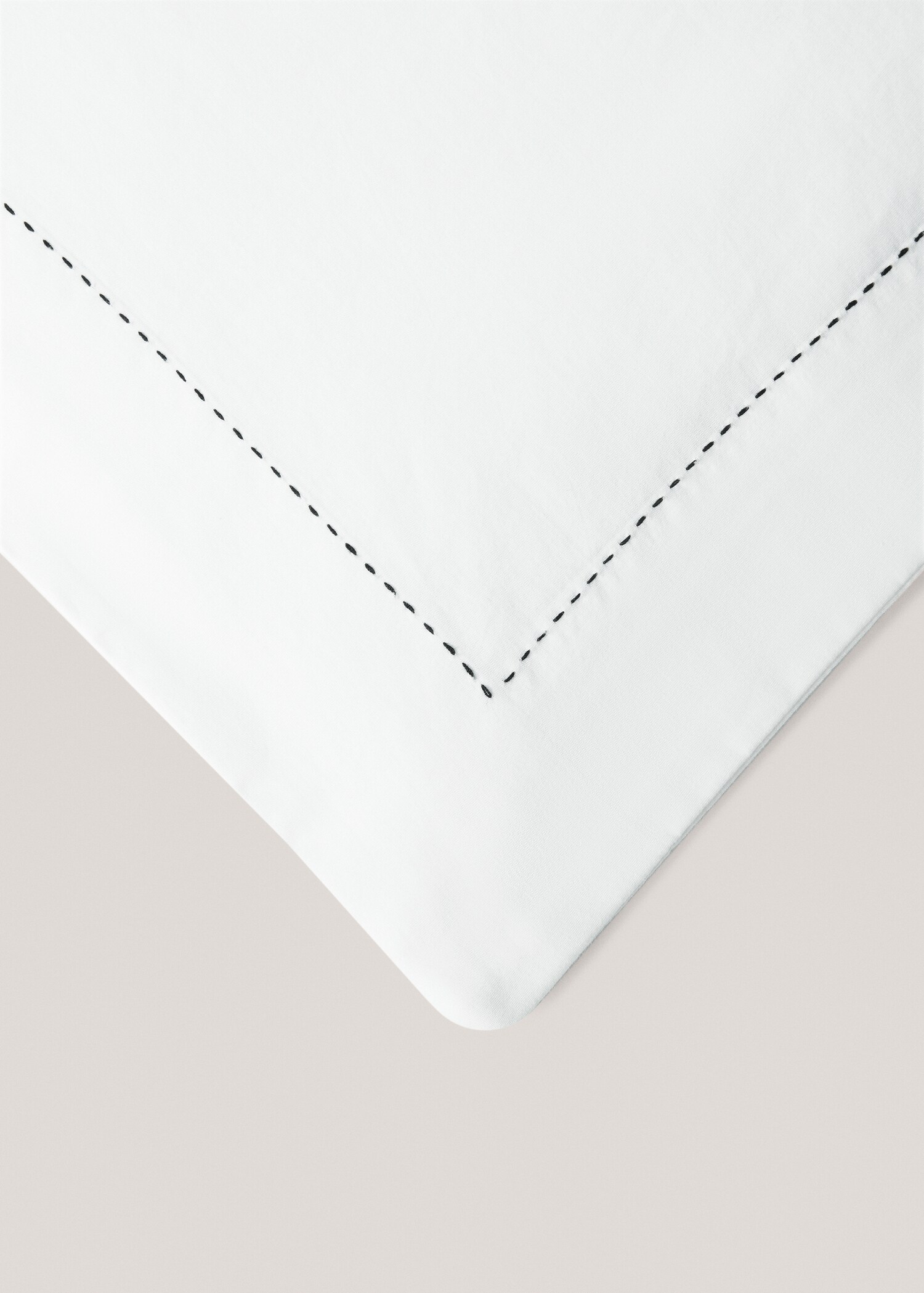 Housse de couette 100 % coton détail surpiqûre Lit 150/160 cm - Détail de l'article 2
