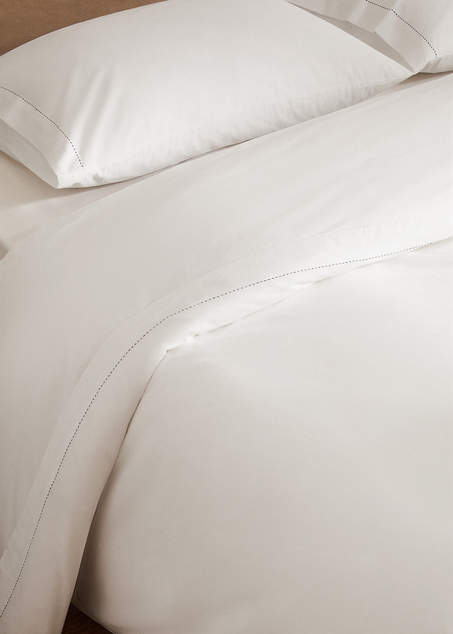Housse de couette 100 % coton détail surpiqûre Lit 150/160 cm - Détail de l'article 8