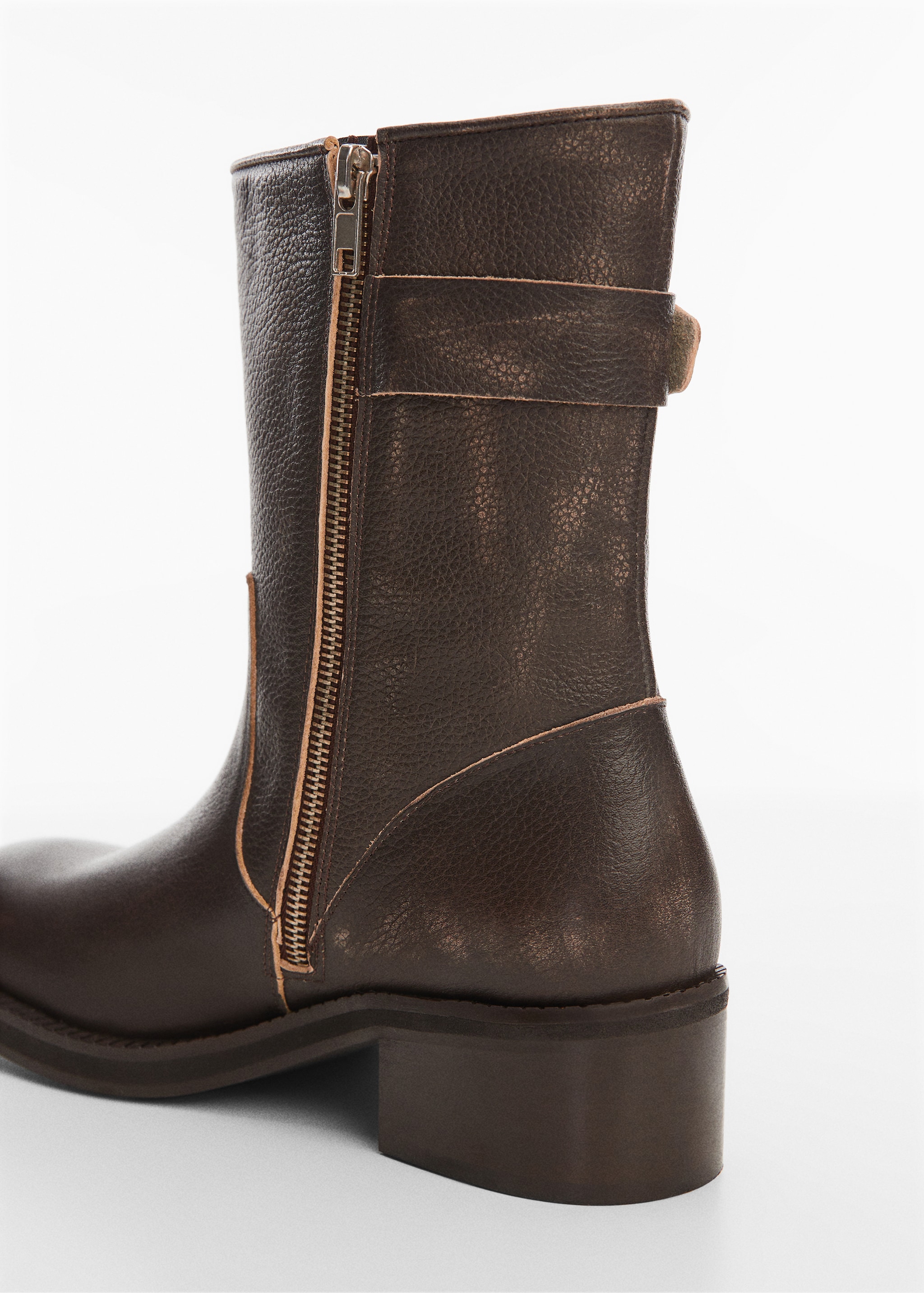 Leather biker ankle boots - Details of the article 1