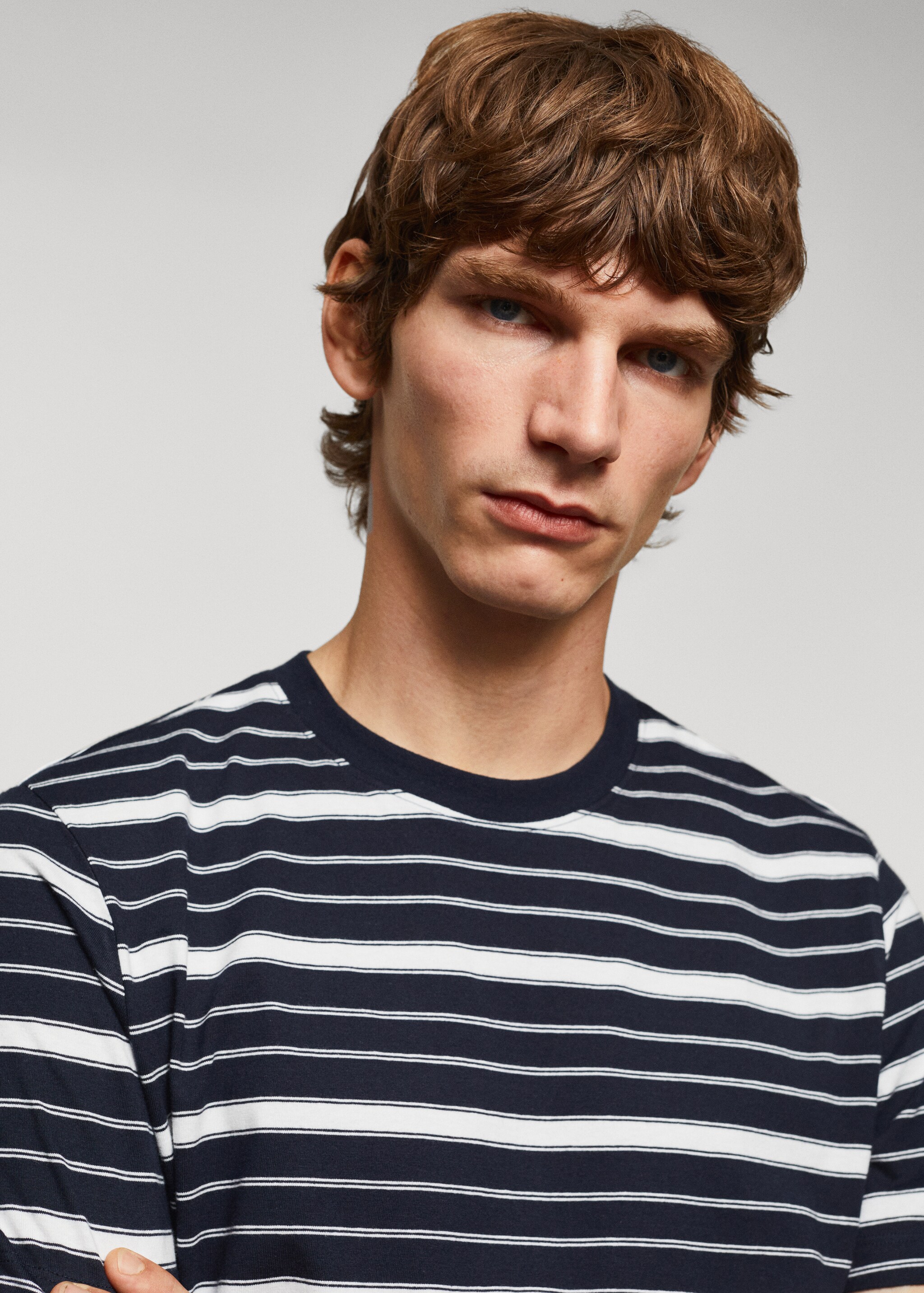 Striped 100% cotton t-shirt - Details of the article 1