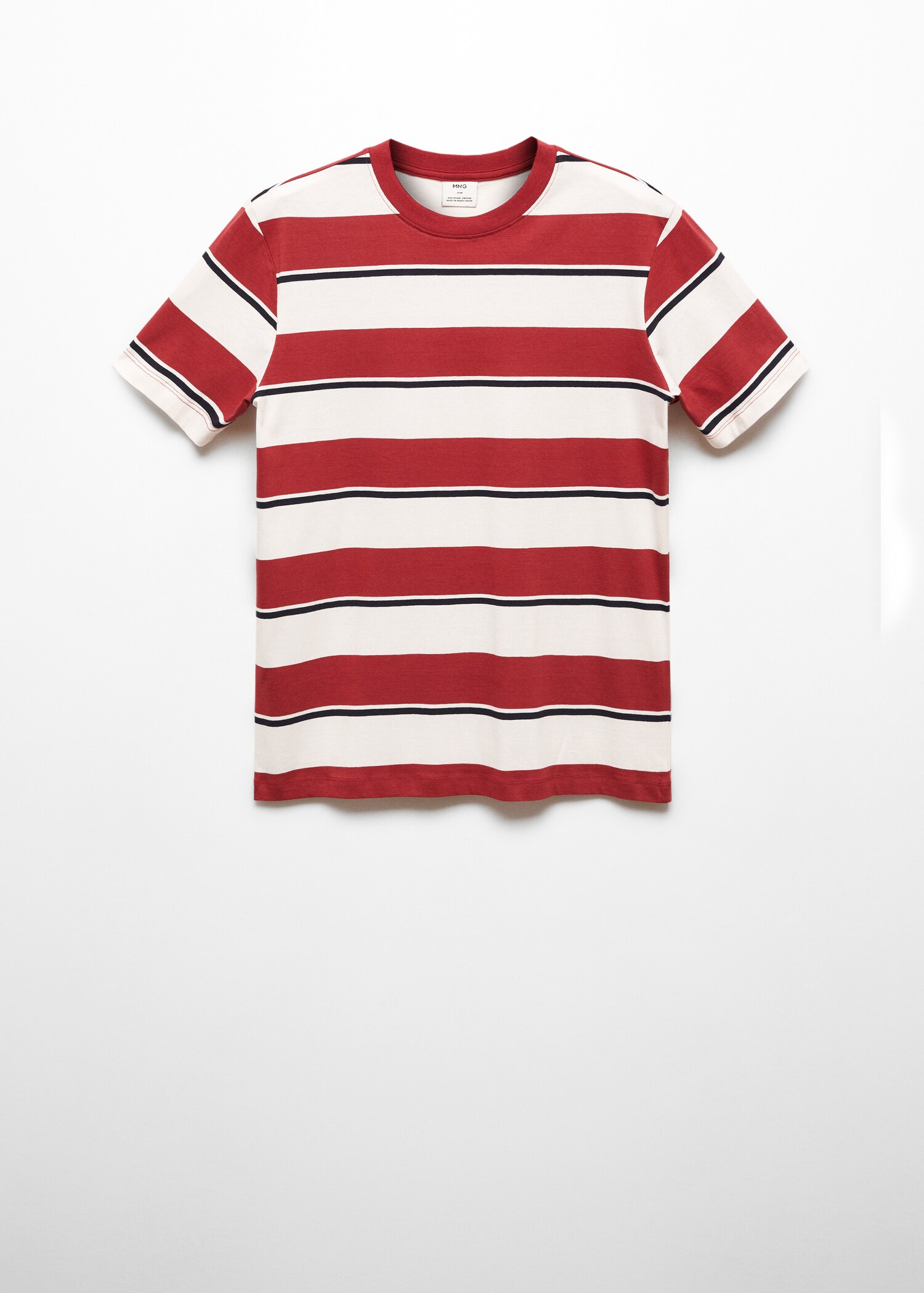Striped 100% cotton t-shirt - Article without model