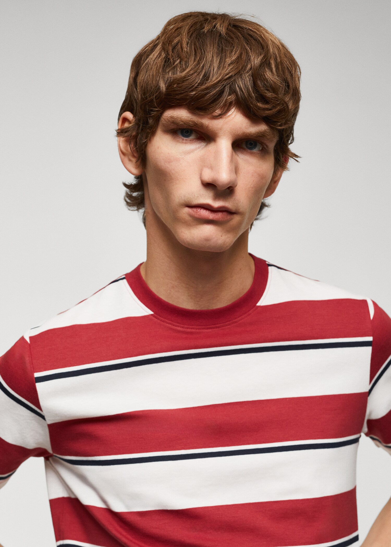Striped 100% cotton t-shirt - Details of the article 1
