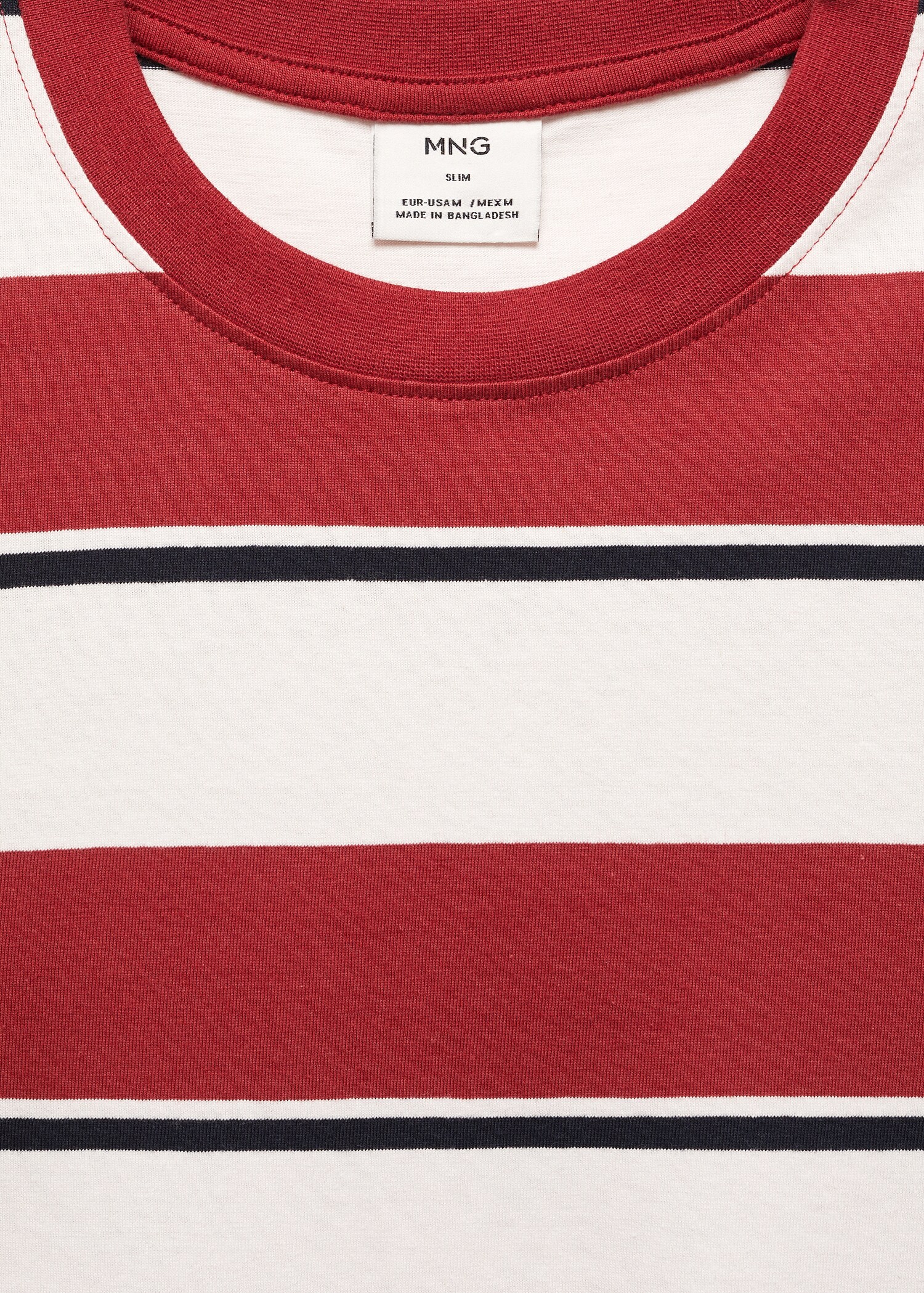 Striped 100% cotton t-shirt - Details of the article 8