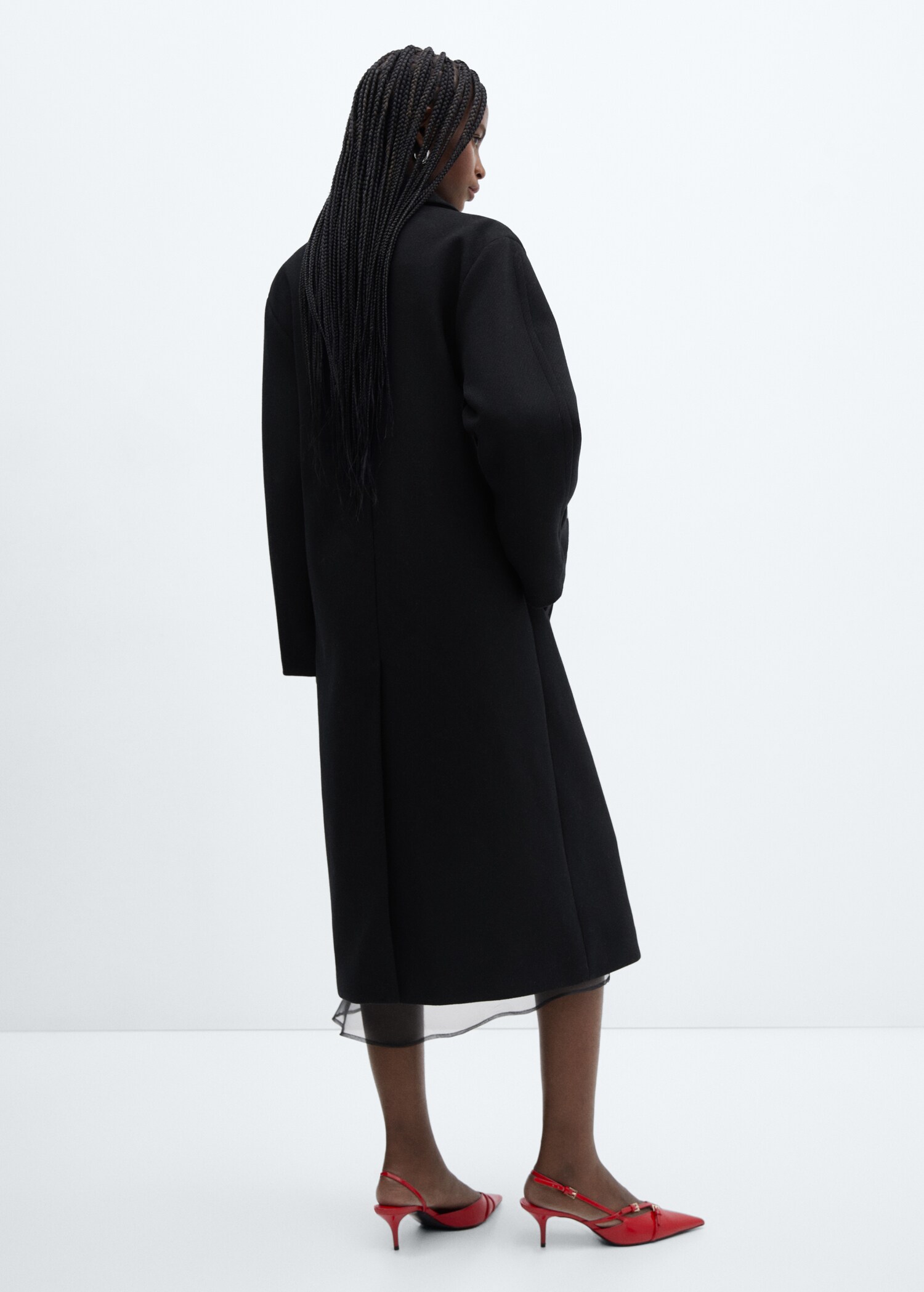 Oversize wool coat - Spatele articolului