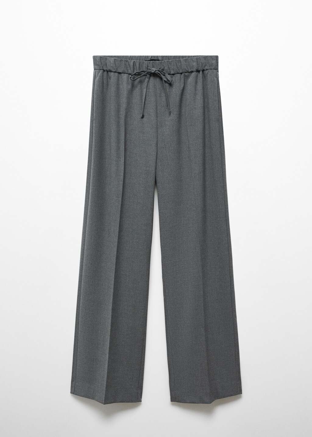 Mango drawstring flowy trousers deals