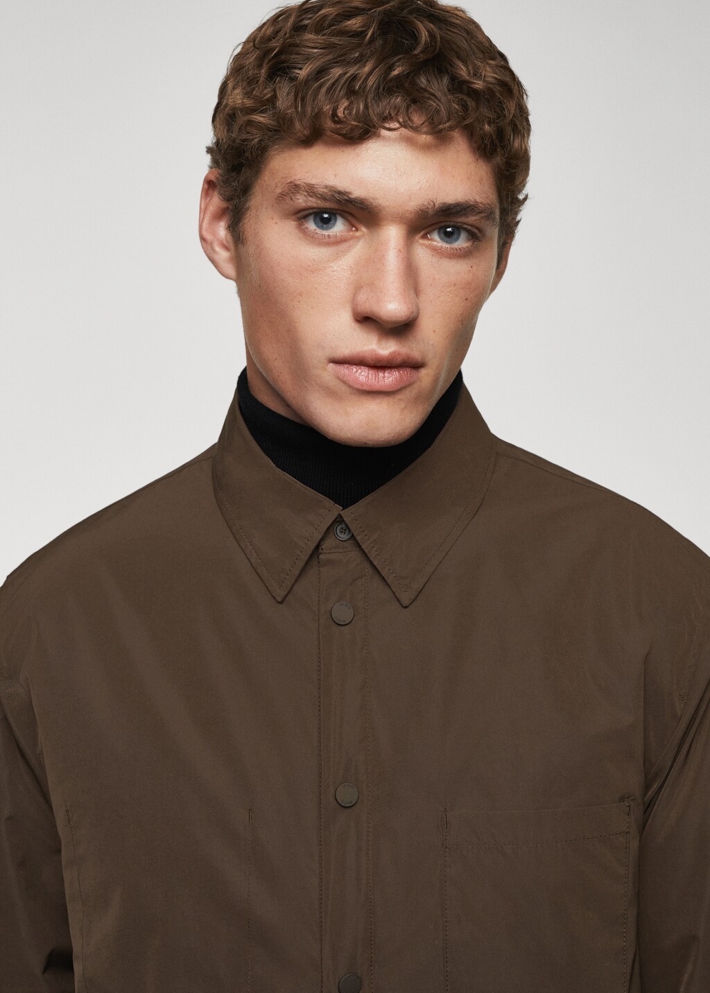 Quilted water-repellent overshirt - Men | MANGO Niger