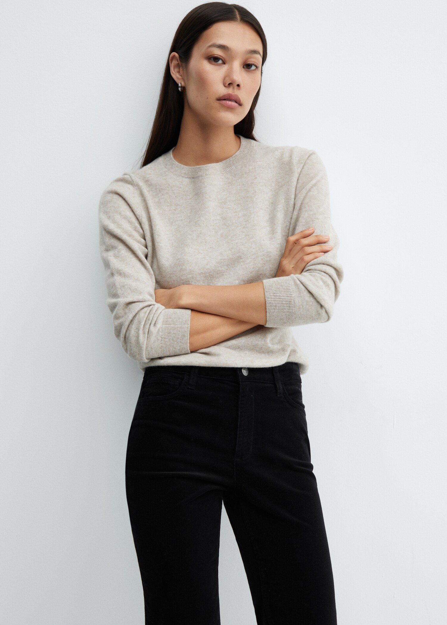 Flared cropped corduroy jeans - Details of the article 1