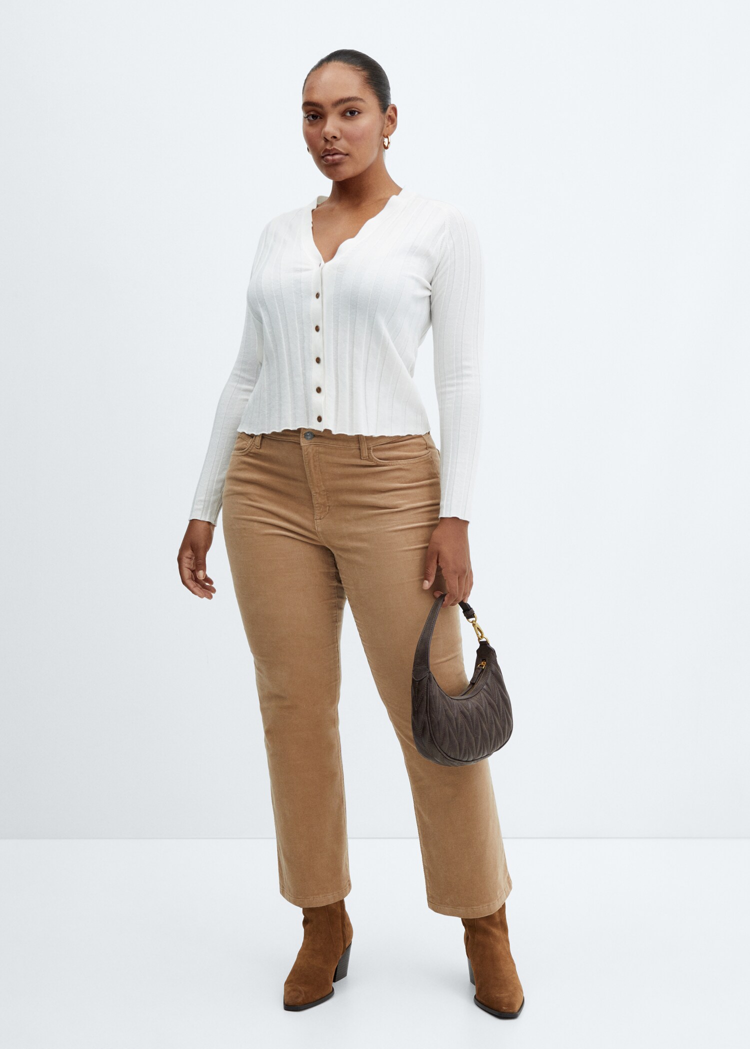 Flared cropped corduroy jeans - Details of the article 3