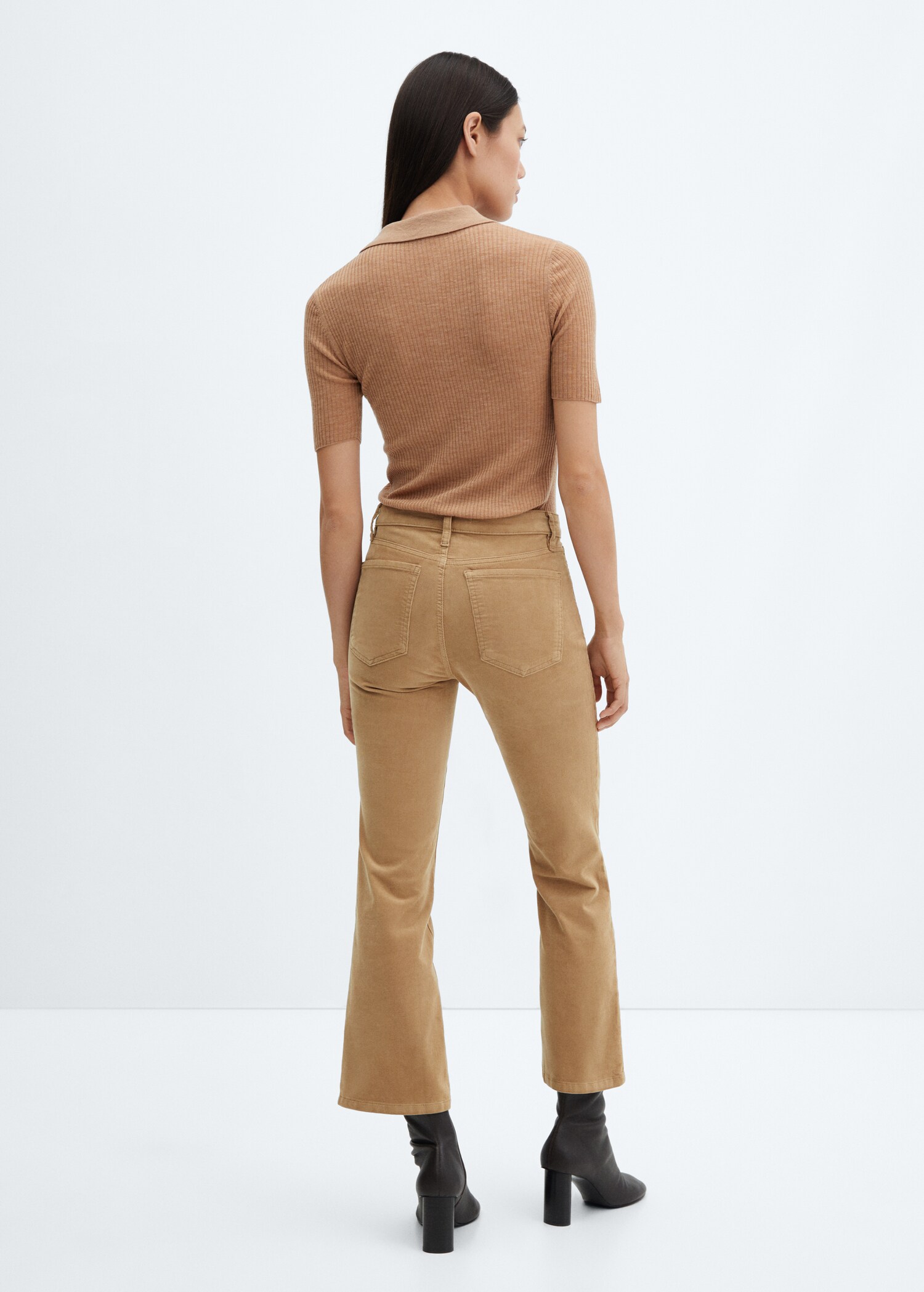Flared cropped corduroy jeans - Reverse of the article