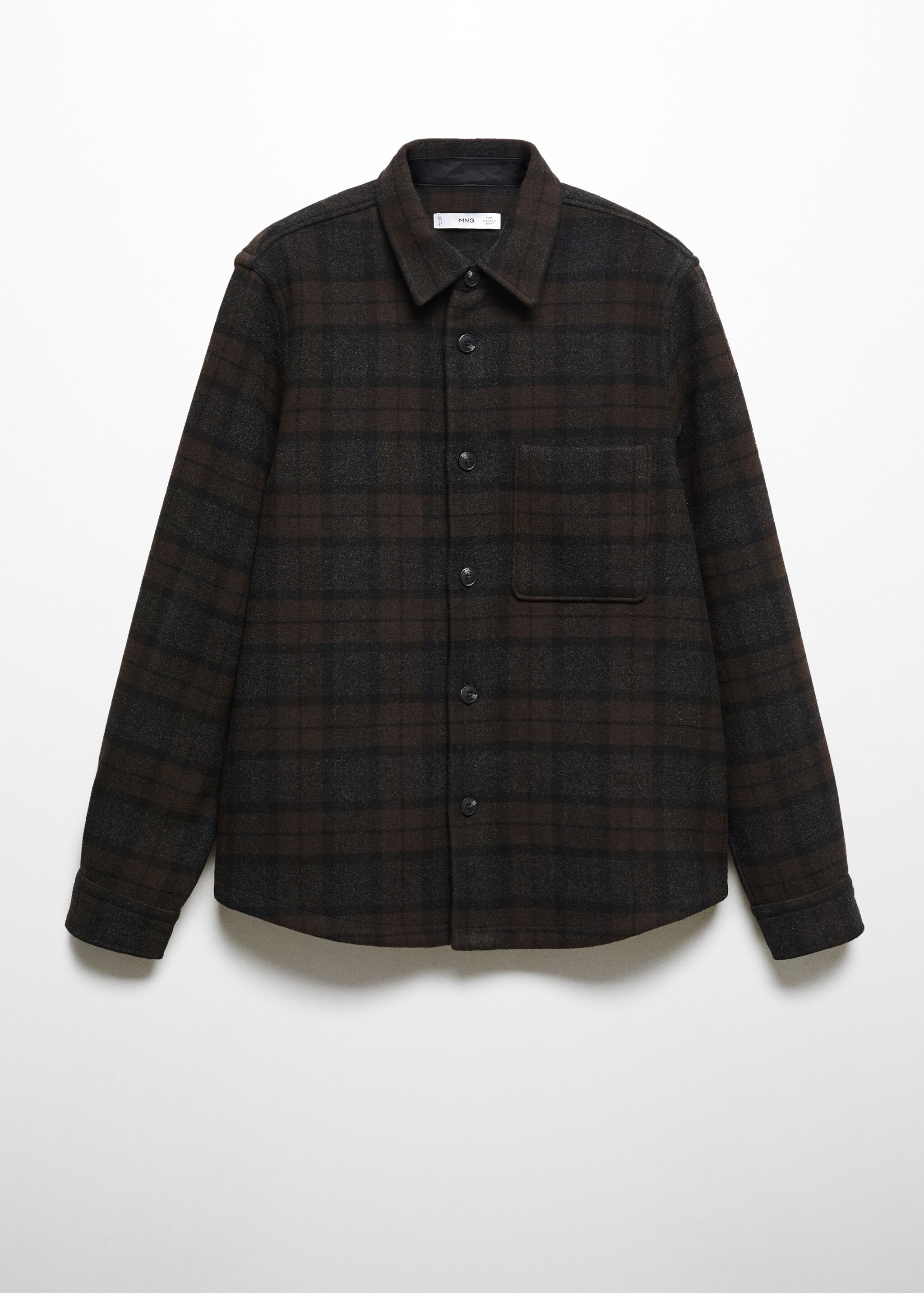 Check wool overshirt - Article without model