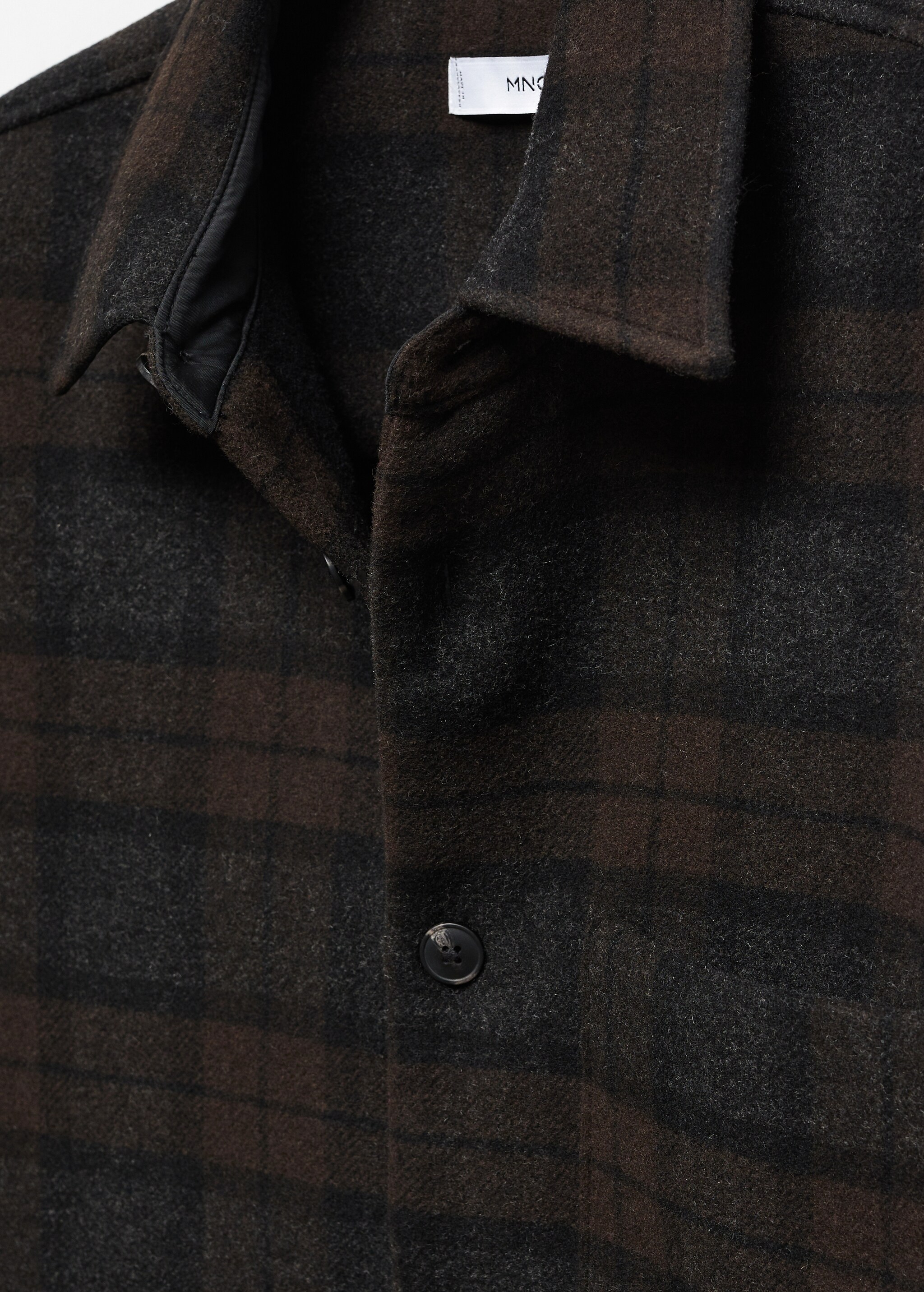 Check wool overshirt - Details of the article 8