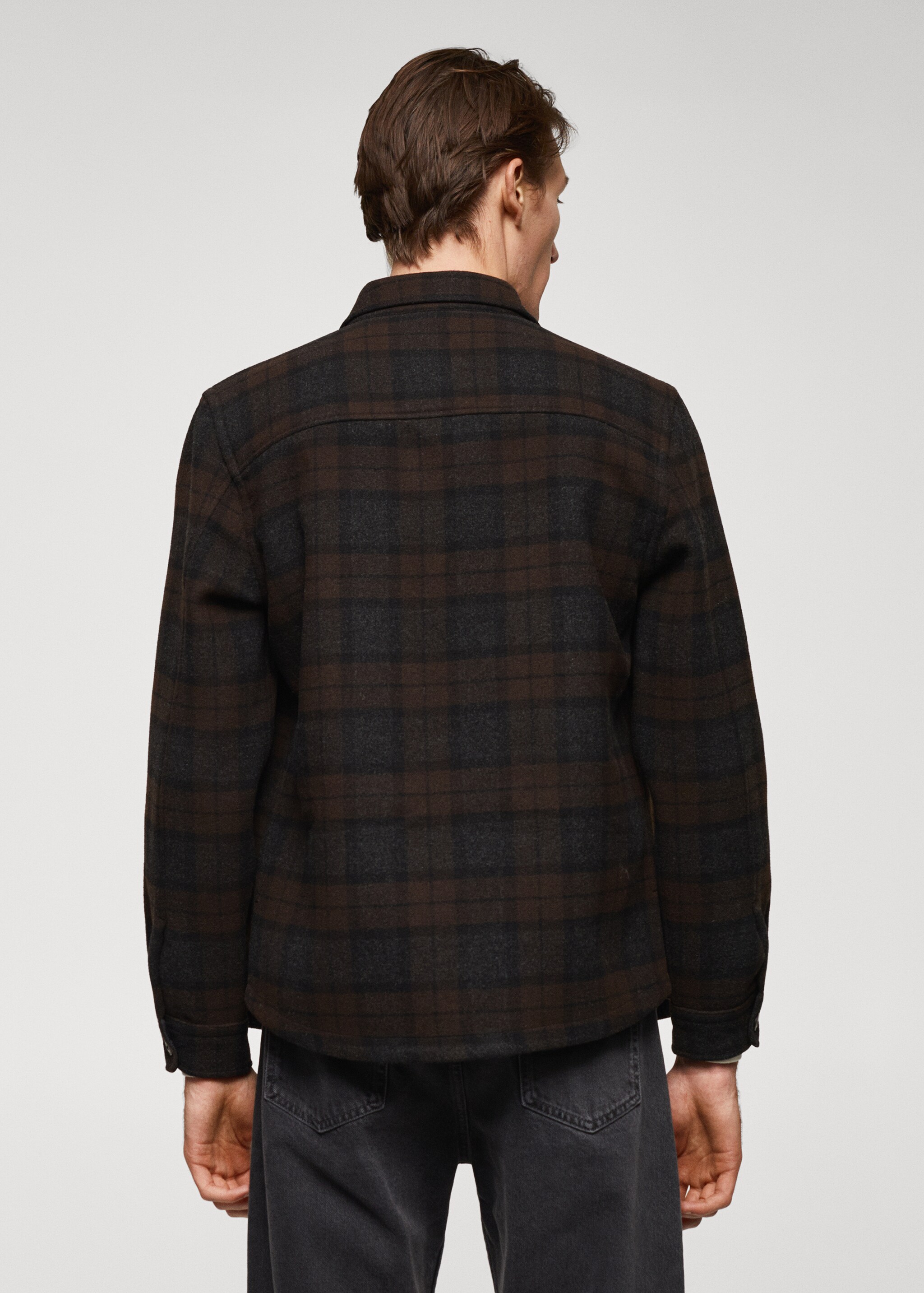 Check wool overshirt - Reverse of the article