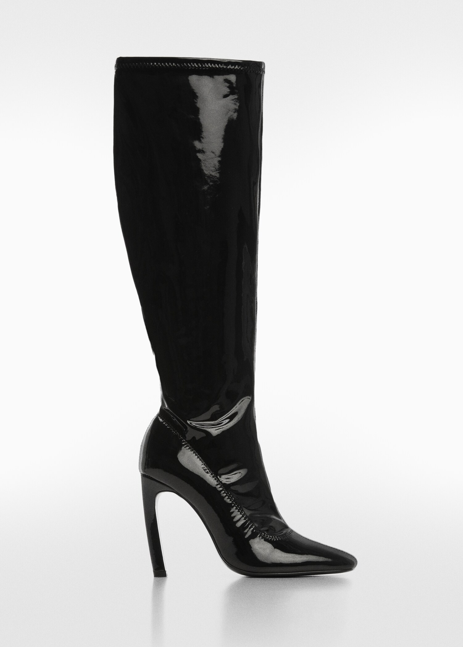 Bota de salto com efeito de verniz - Artigo sem modelo