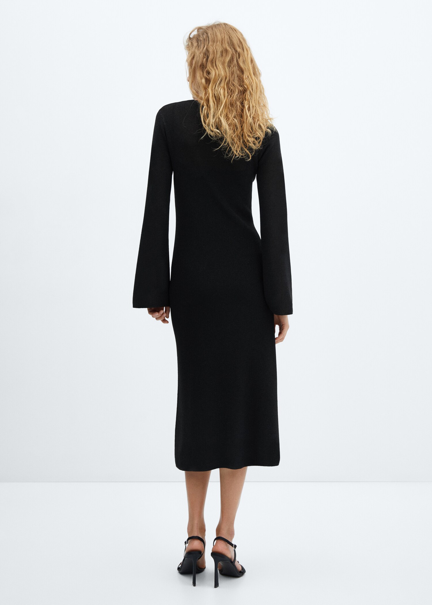 Vestido midi punto lúrex - Reverso del artículo