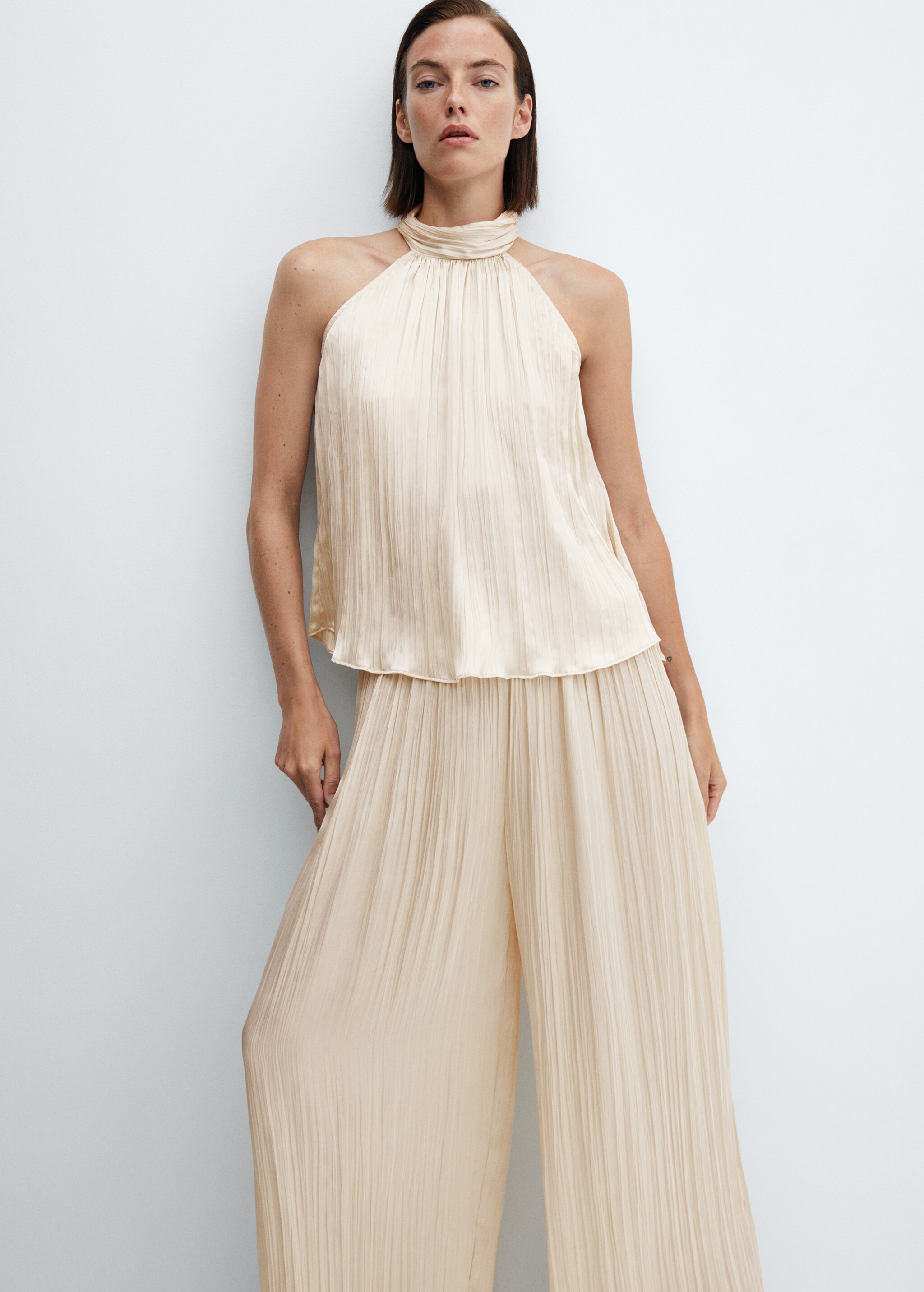 Pleated palazzo trousers - Details of the article 1
