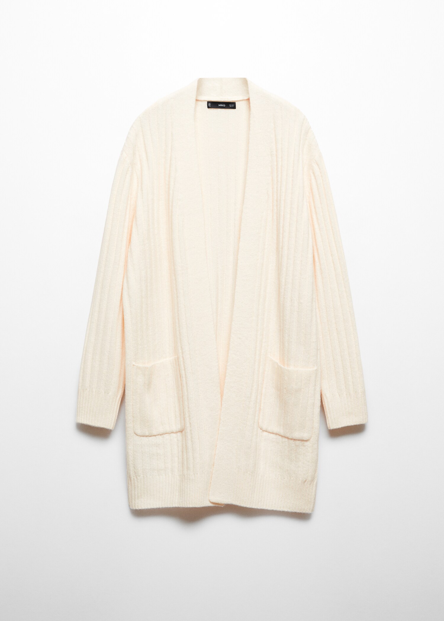 Ribbed long cardigan - Article without model