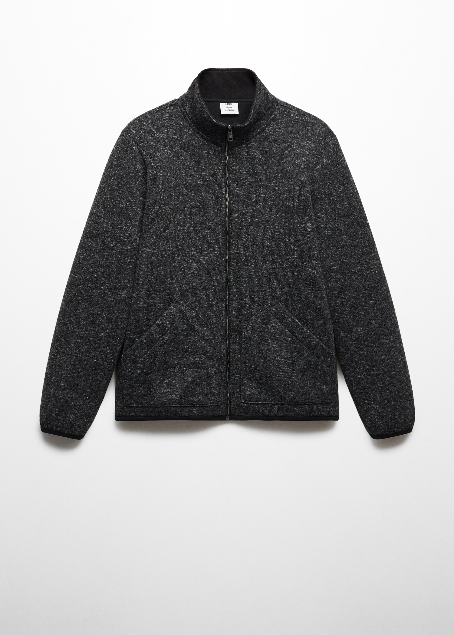 Sudadera jaspeada cremallera - Artículo sin modelo