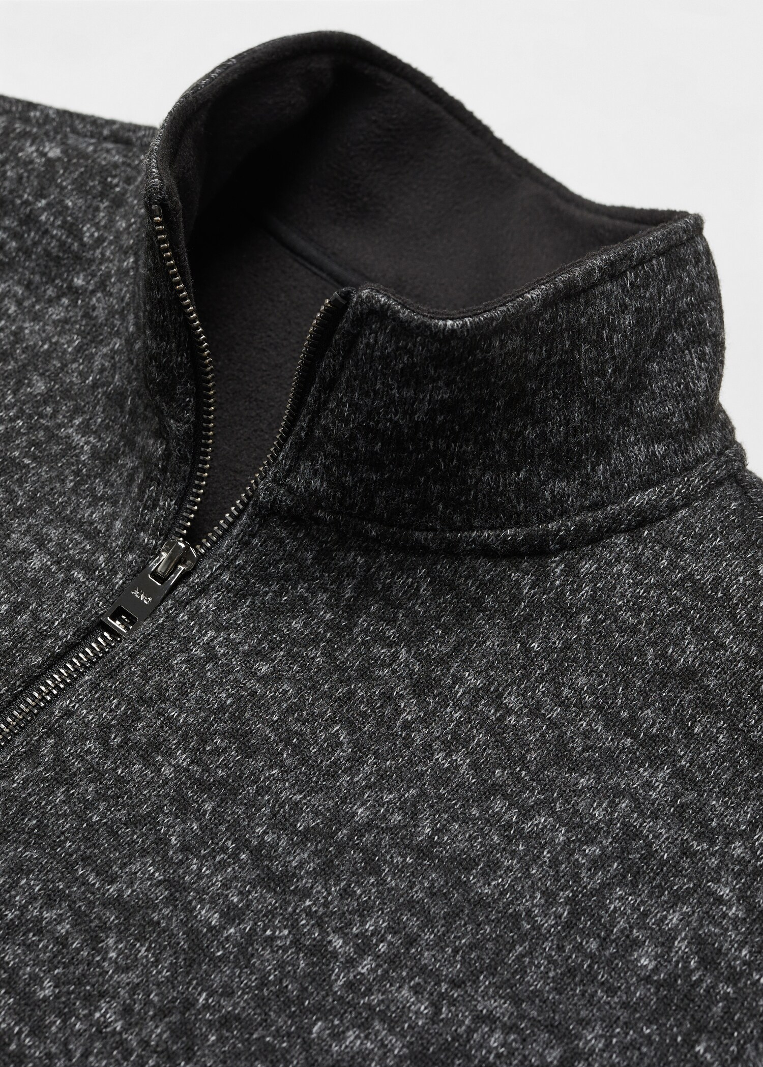 Zipped flecked sweatshirt - Details of the article 8