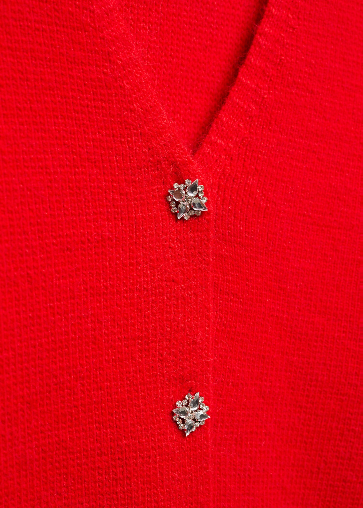 Knitted cardigan with jewel button  - Details of the article 8