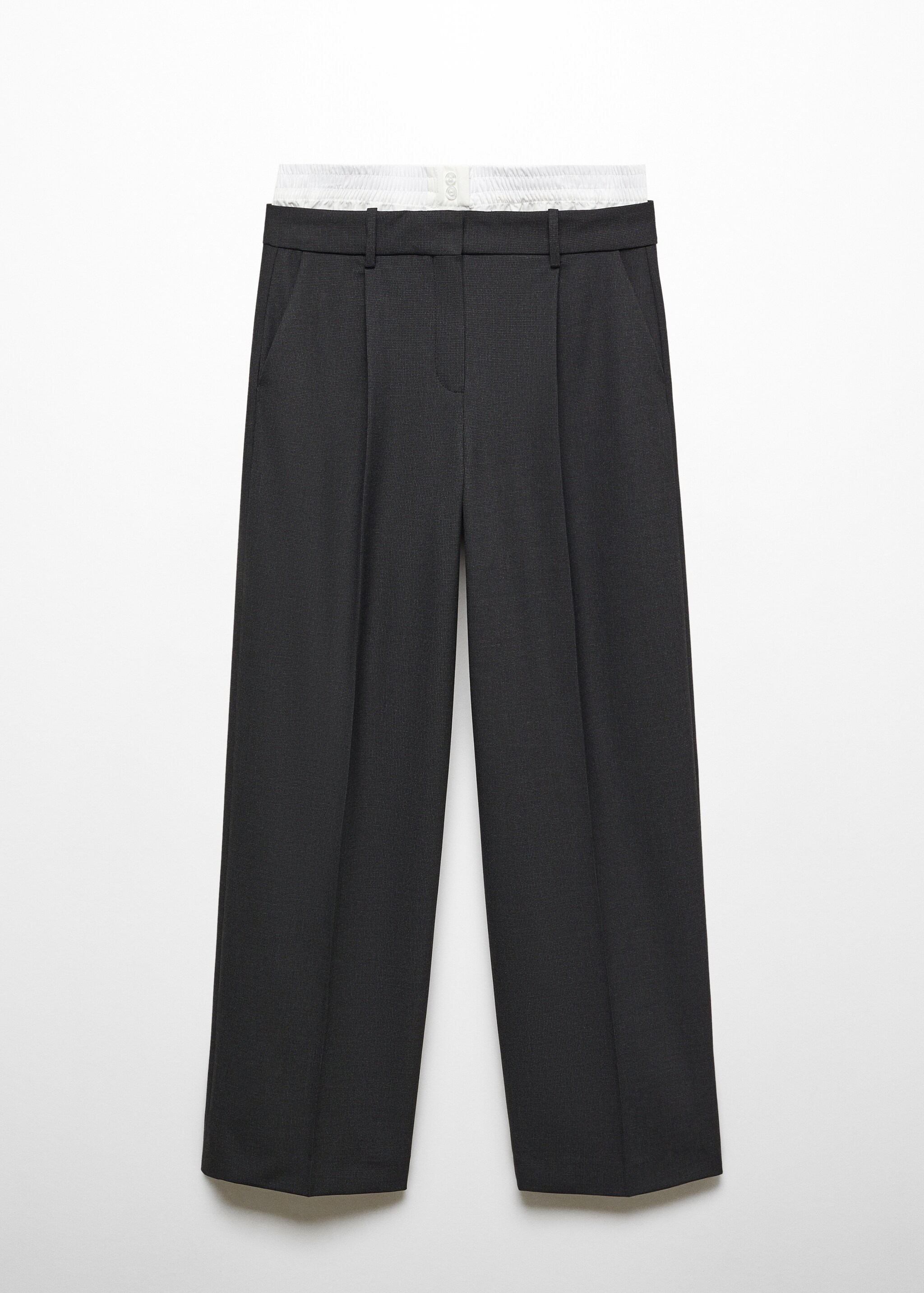 Çift bel düz kesim pantolon - Modelsiz ürün