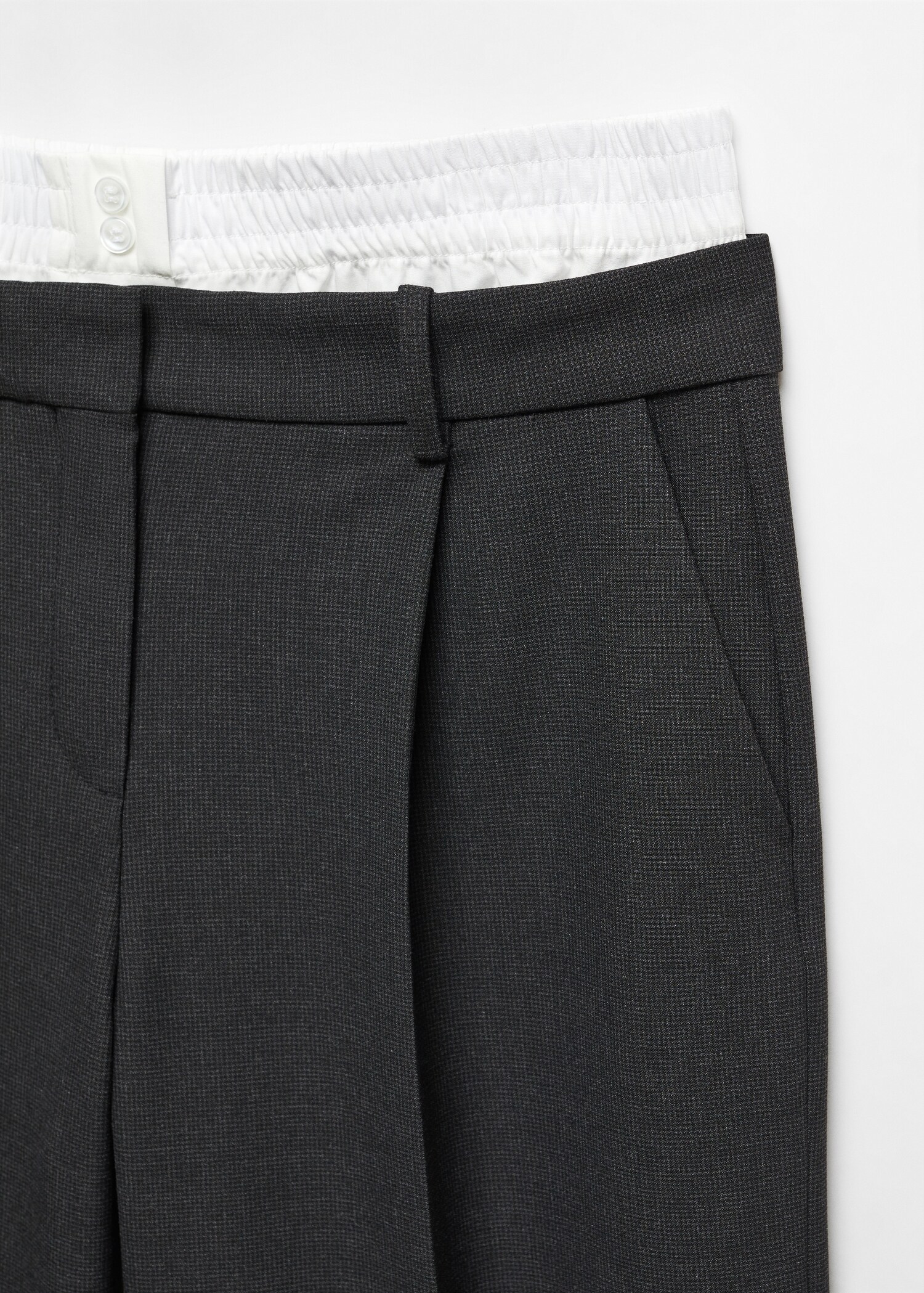 Double-waist straight trousers - Details of the article 8