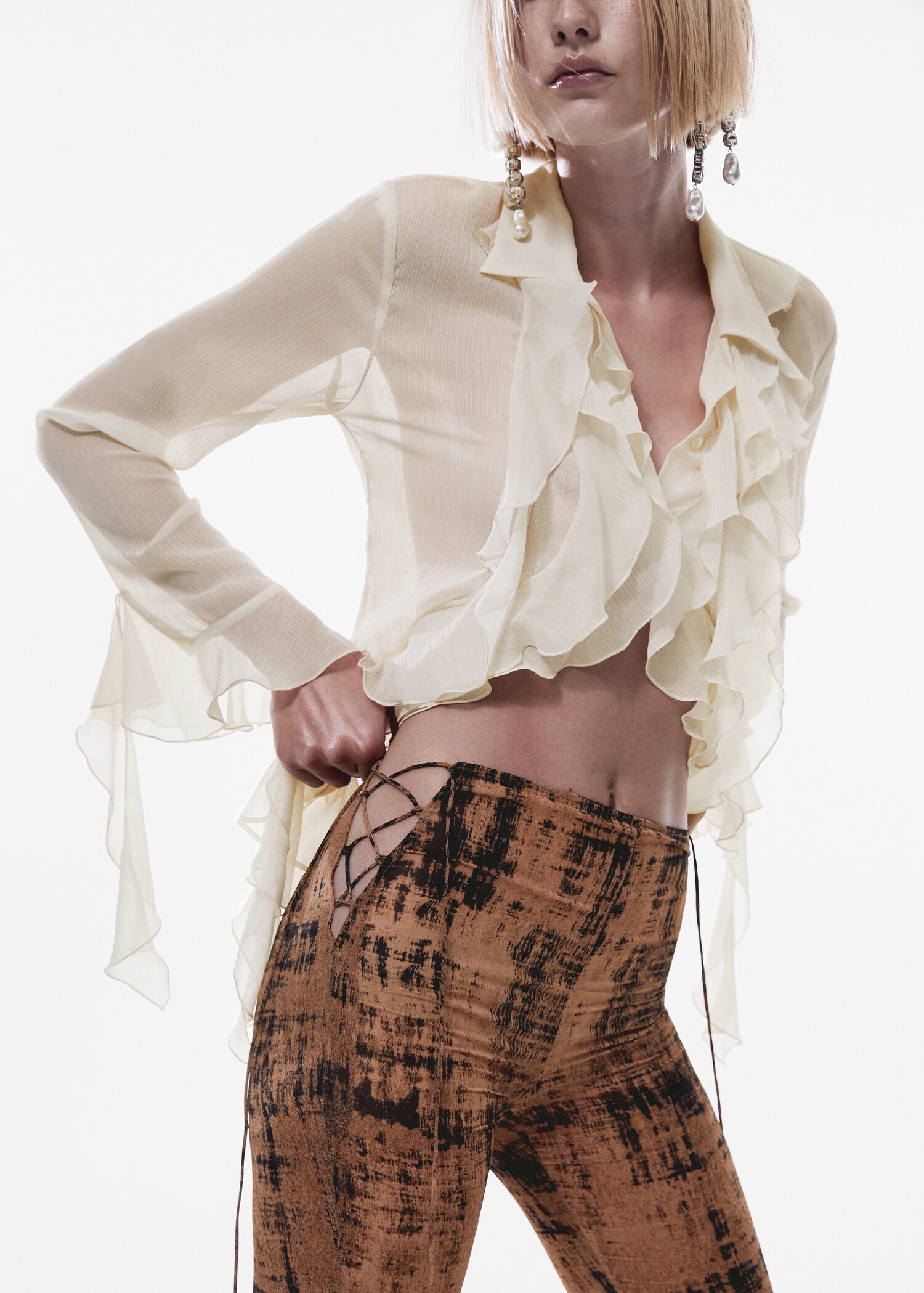 Pantalon imprimé semi-transparent - Détail de l'article 6