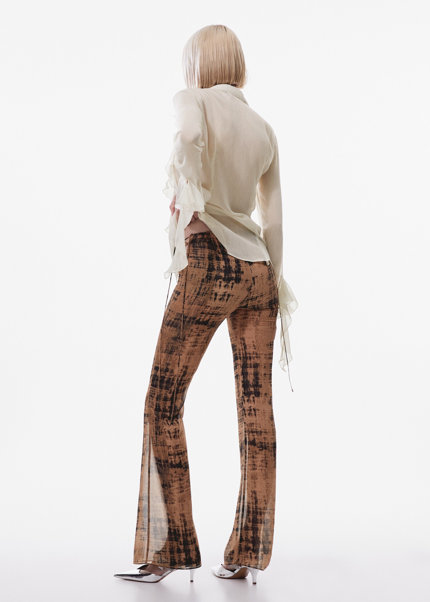 Pantalon imprimé semi-transparent - Verso de l’article