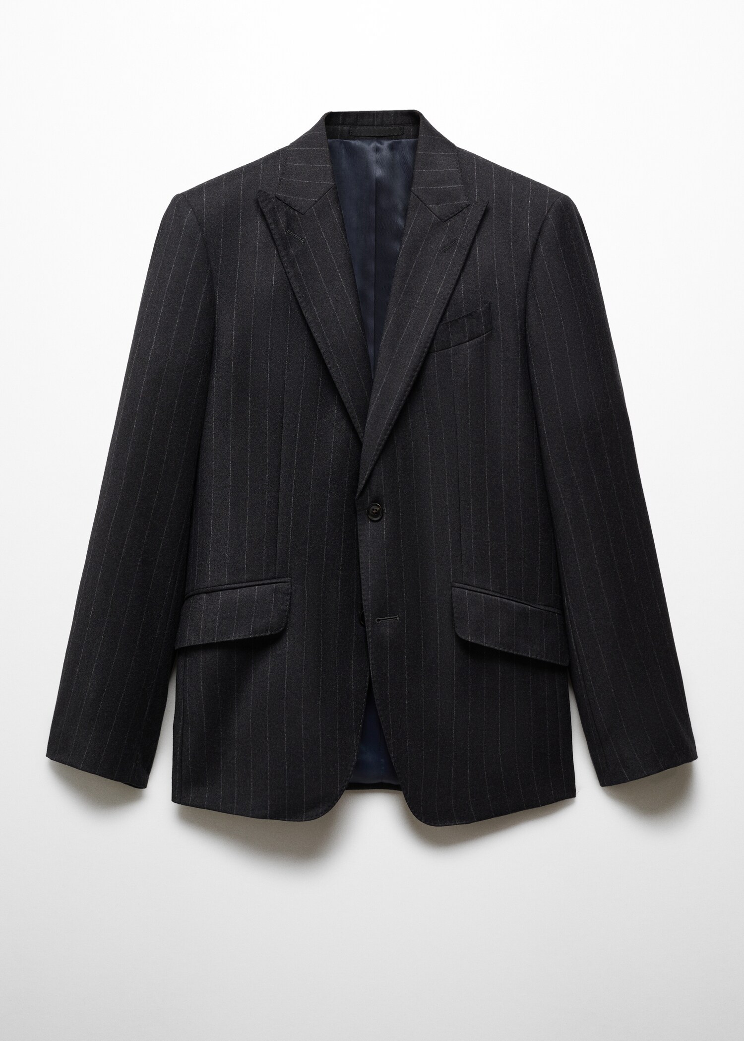 Veste costume laine vierge fines rayures - Article sans modèle