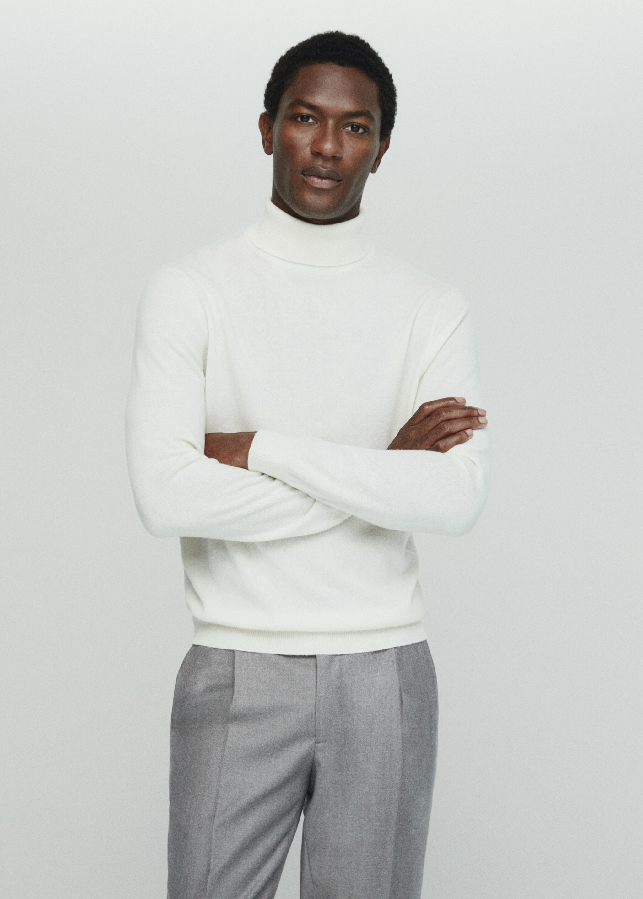 Turtleneck 100% cashmere sweater - Medium plane
