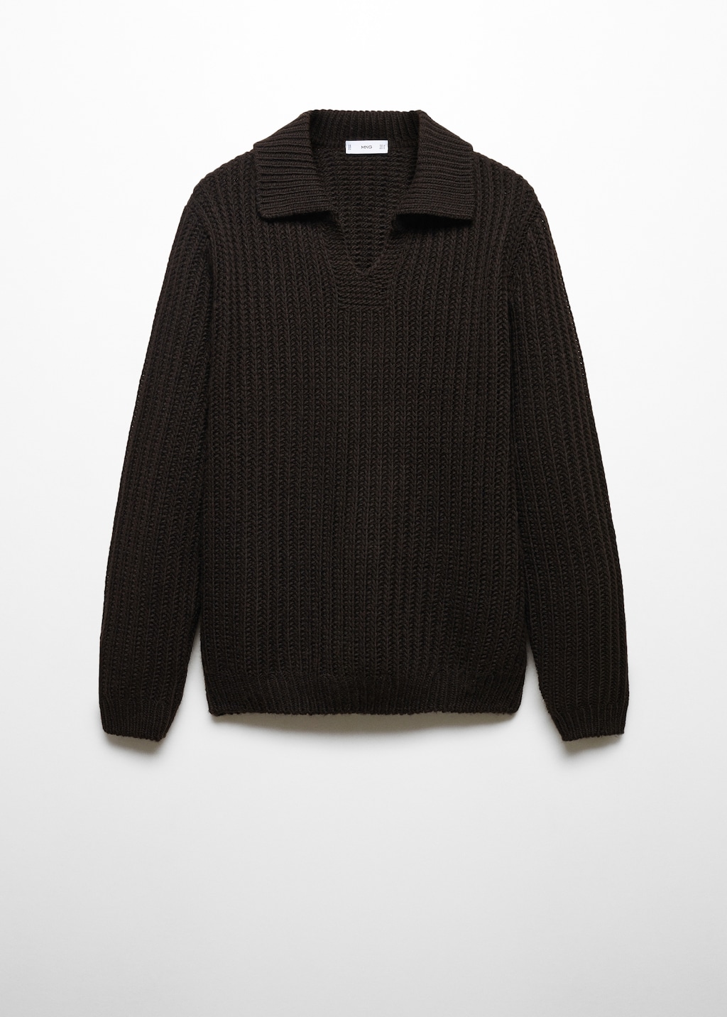 Polo collar wool sweater - Men | MANGO Niger
