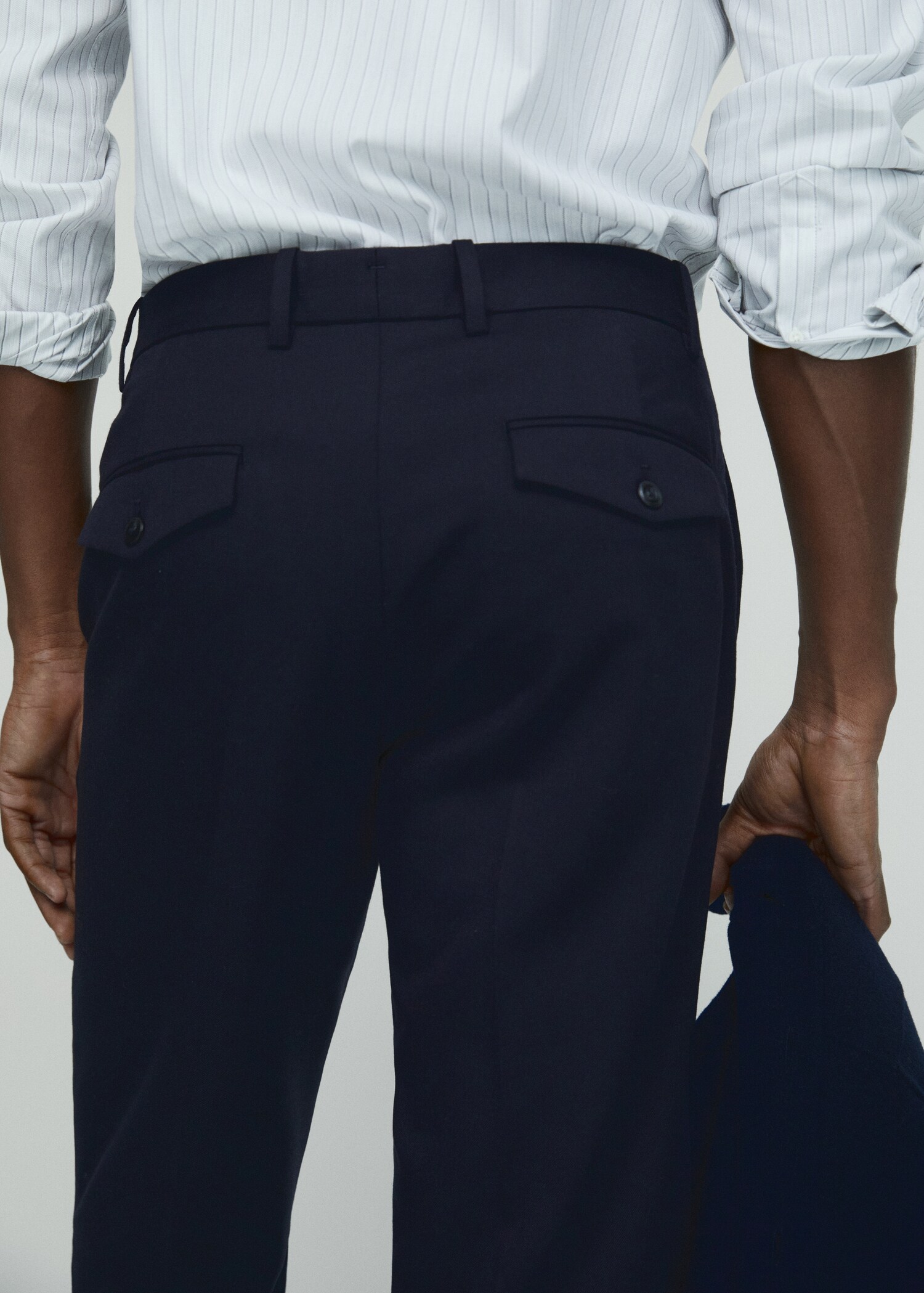 Pleat detail wool trousers - Details of the article 4